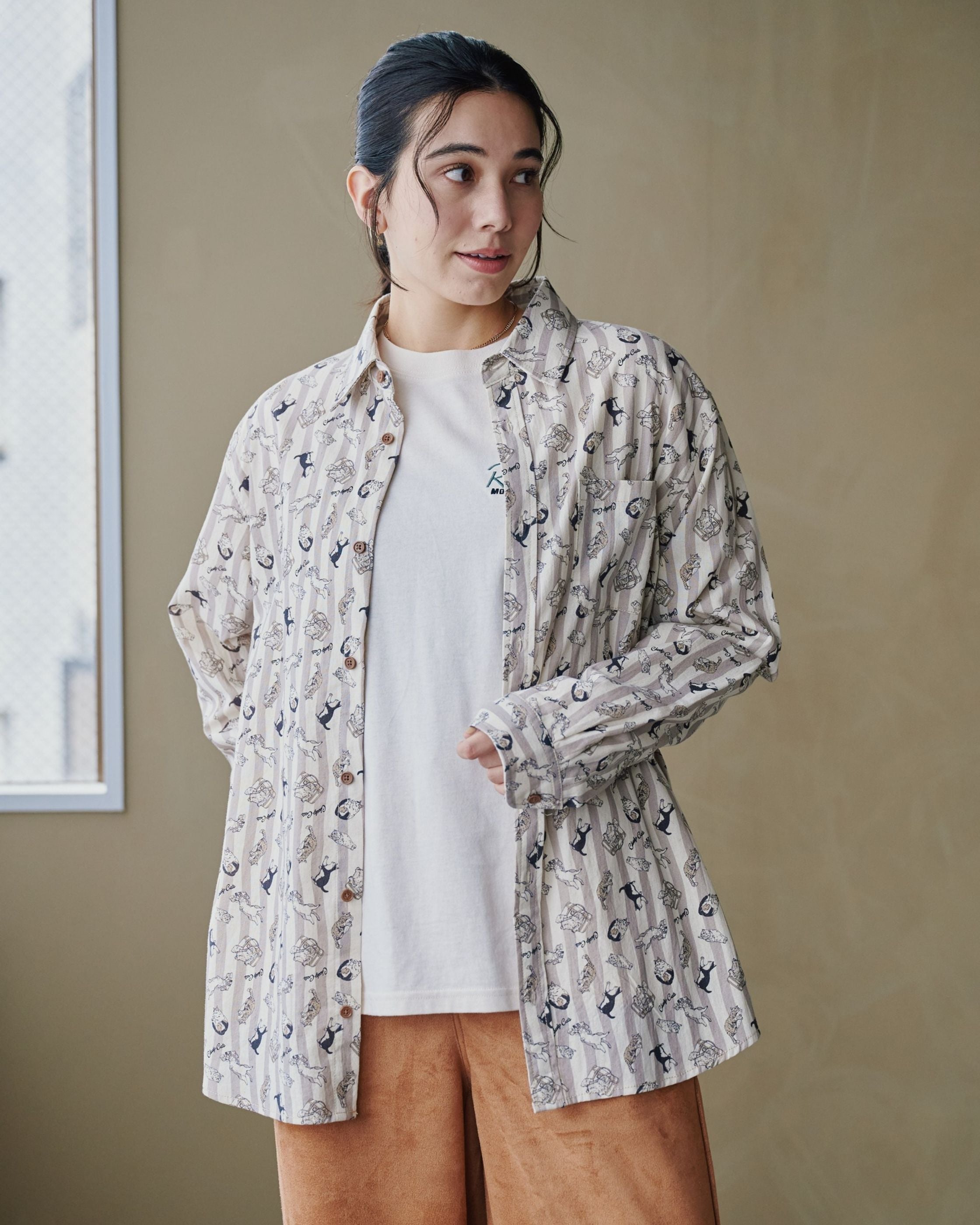 POWER TO THE PEOPLE】ストライプ総柄シャツ – Ha-Li-C STORE（ハ