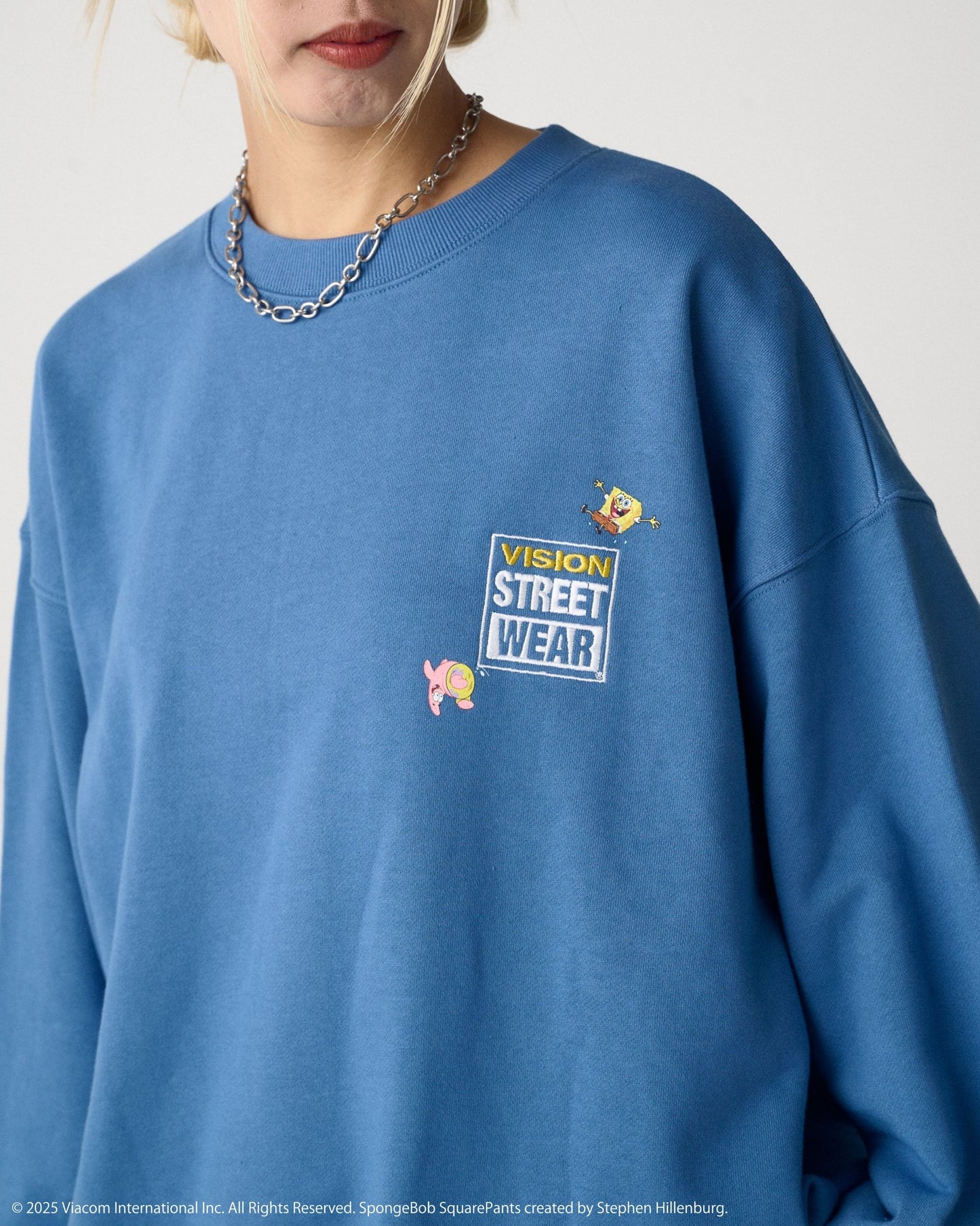 【スポンジ・ボブコラボ】SpongeBob & Patrick Sweatshirt / サガラ刺繍ストリートスウェット