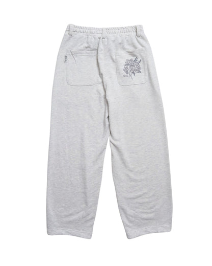 フラワー刺繍スウェットパンツ