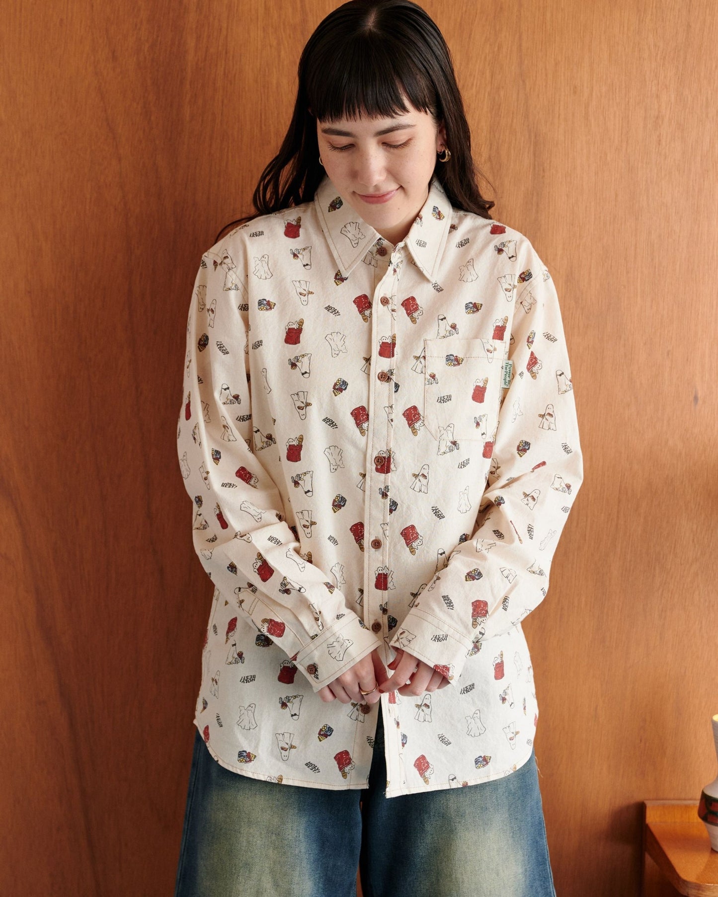 レトロ総柄シャツ