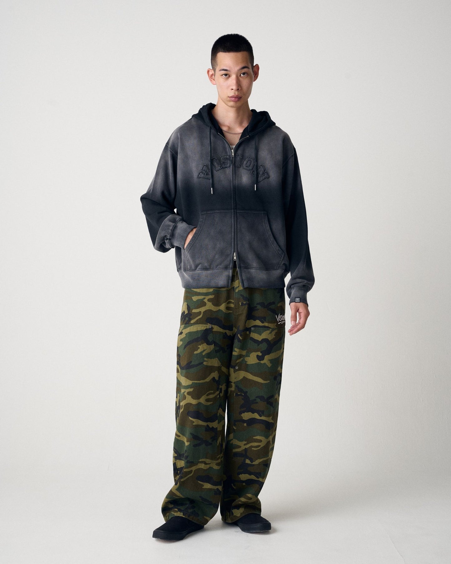 Bleach College ZIP / ブリーチ加工Wジップカレッジパーカー