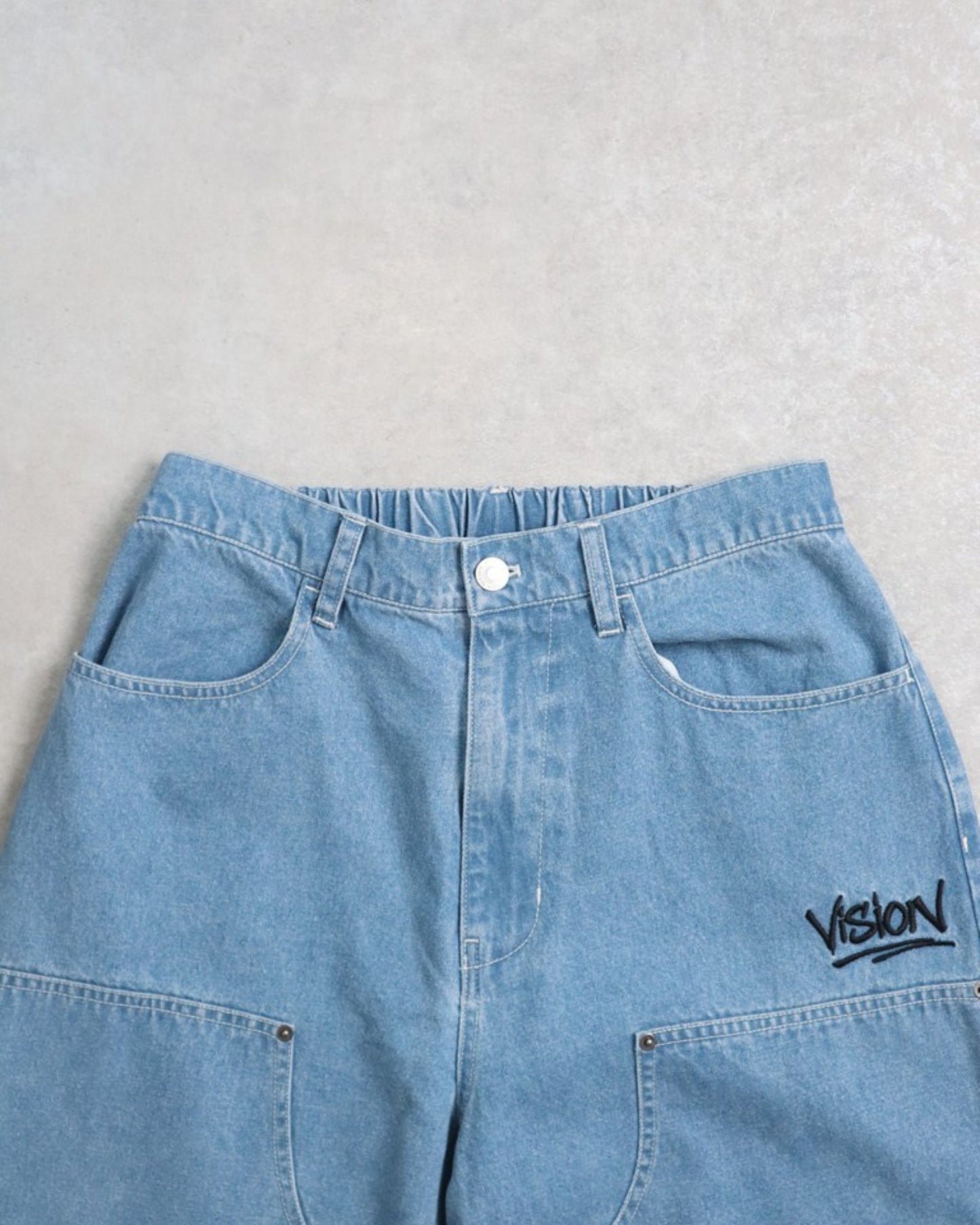 Double Knee Denim / ロゴ刺繍ダブルニー デニムパンツ