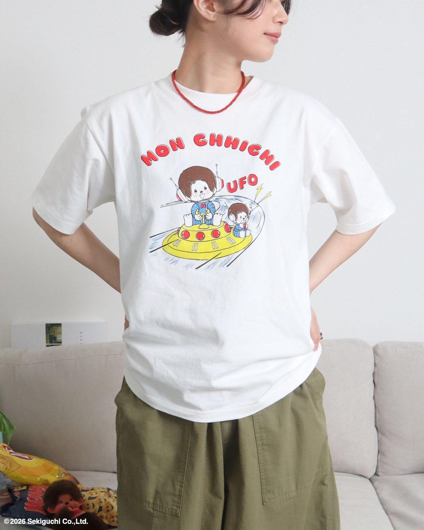 【モンチッチ】UFOイラストTシャツ