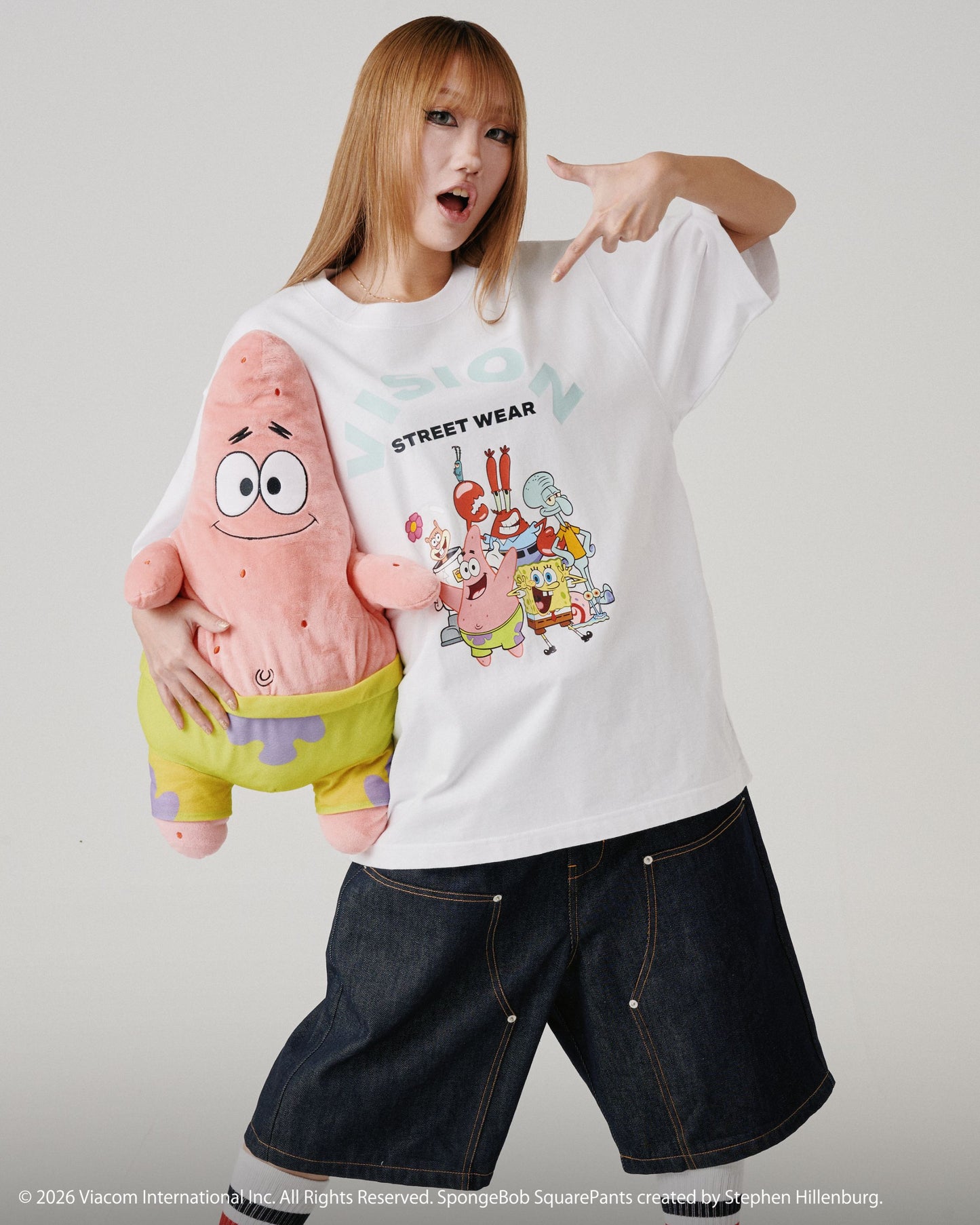 【スポンジ・ボブコラボ】Character Tee / キャラクターグラフィックTシャツ