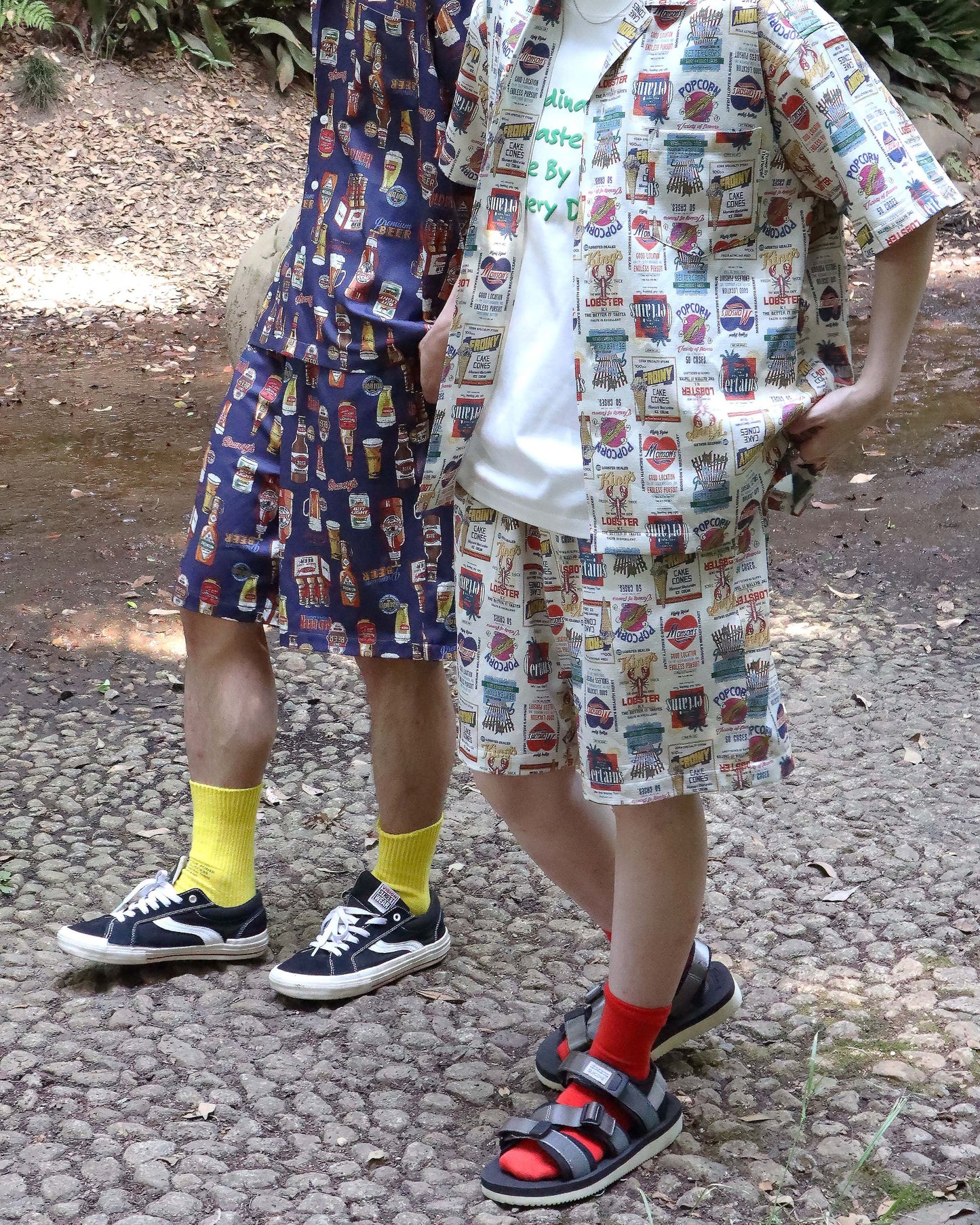 【梨地】総柄シャツ
