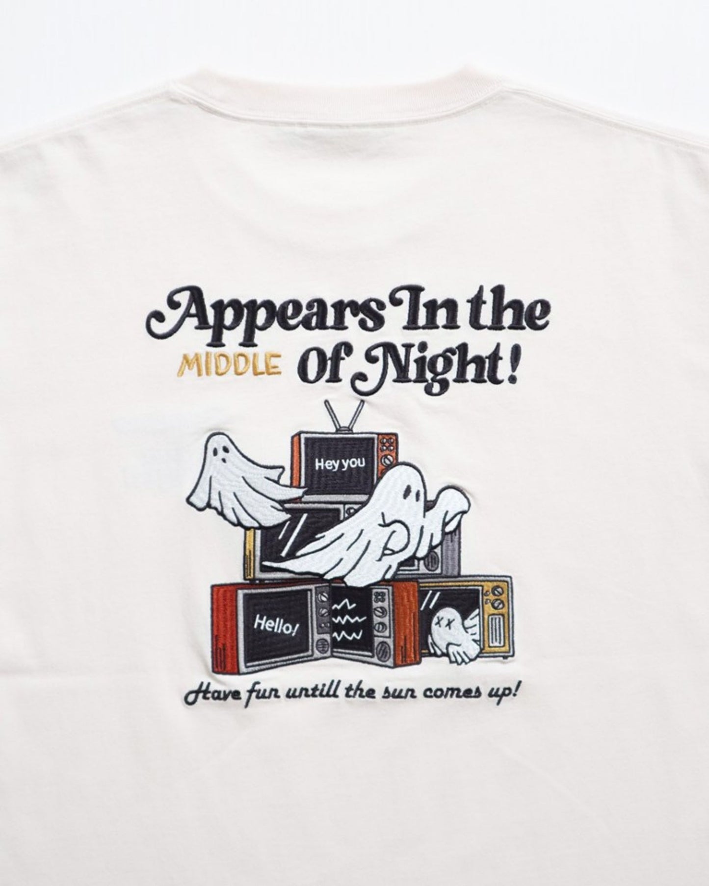 ミッドナイトオバケ刺繍T