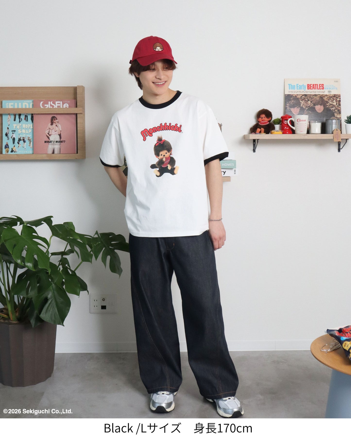 【モンチッチ】リンガーTシャツ