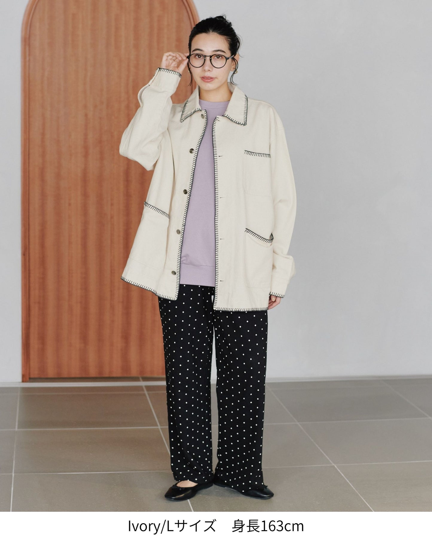 ブランケットステッチ　デニムジャケット