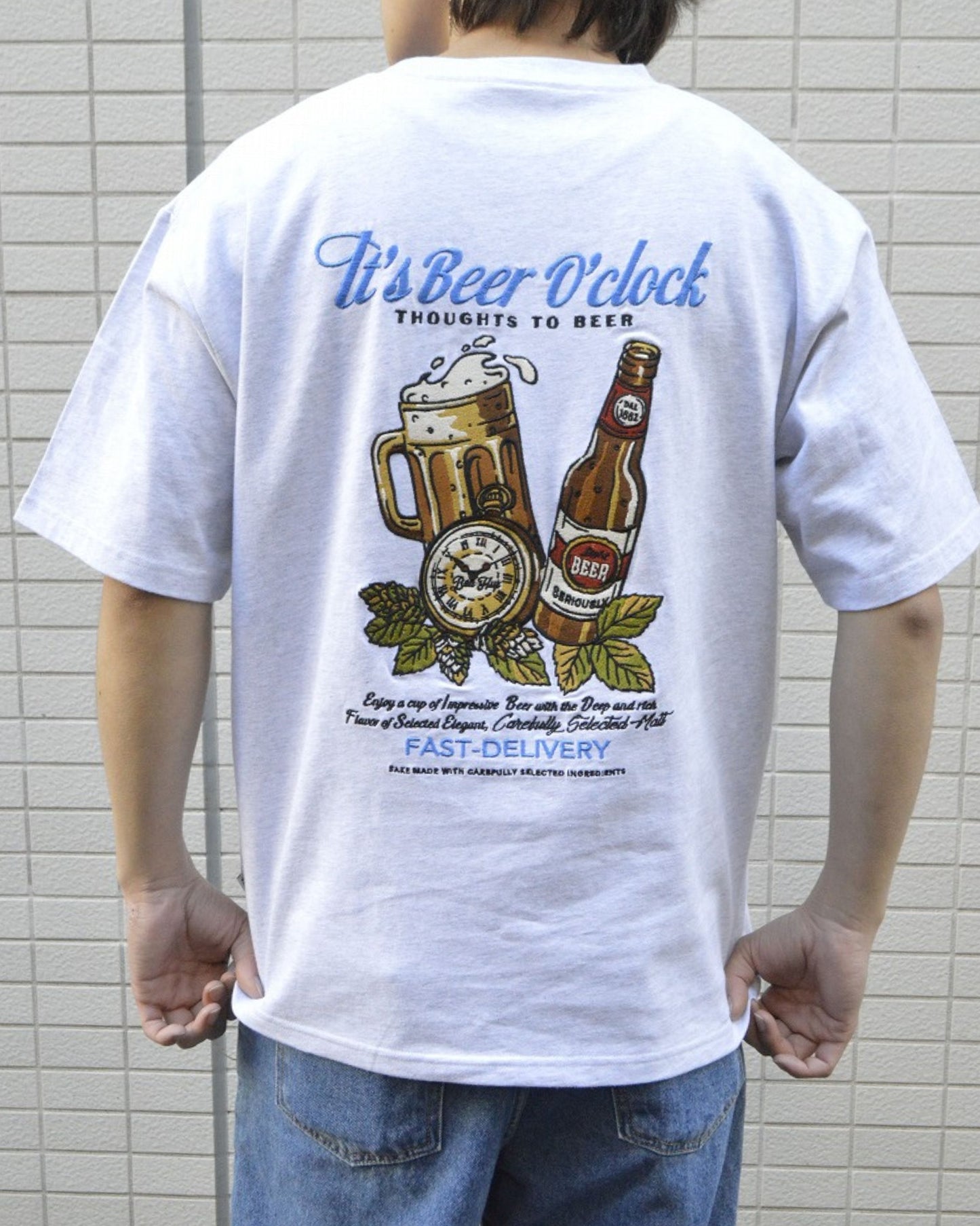 Beer Embroidery Tee