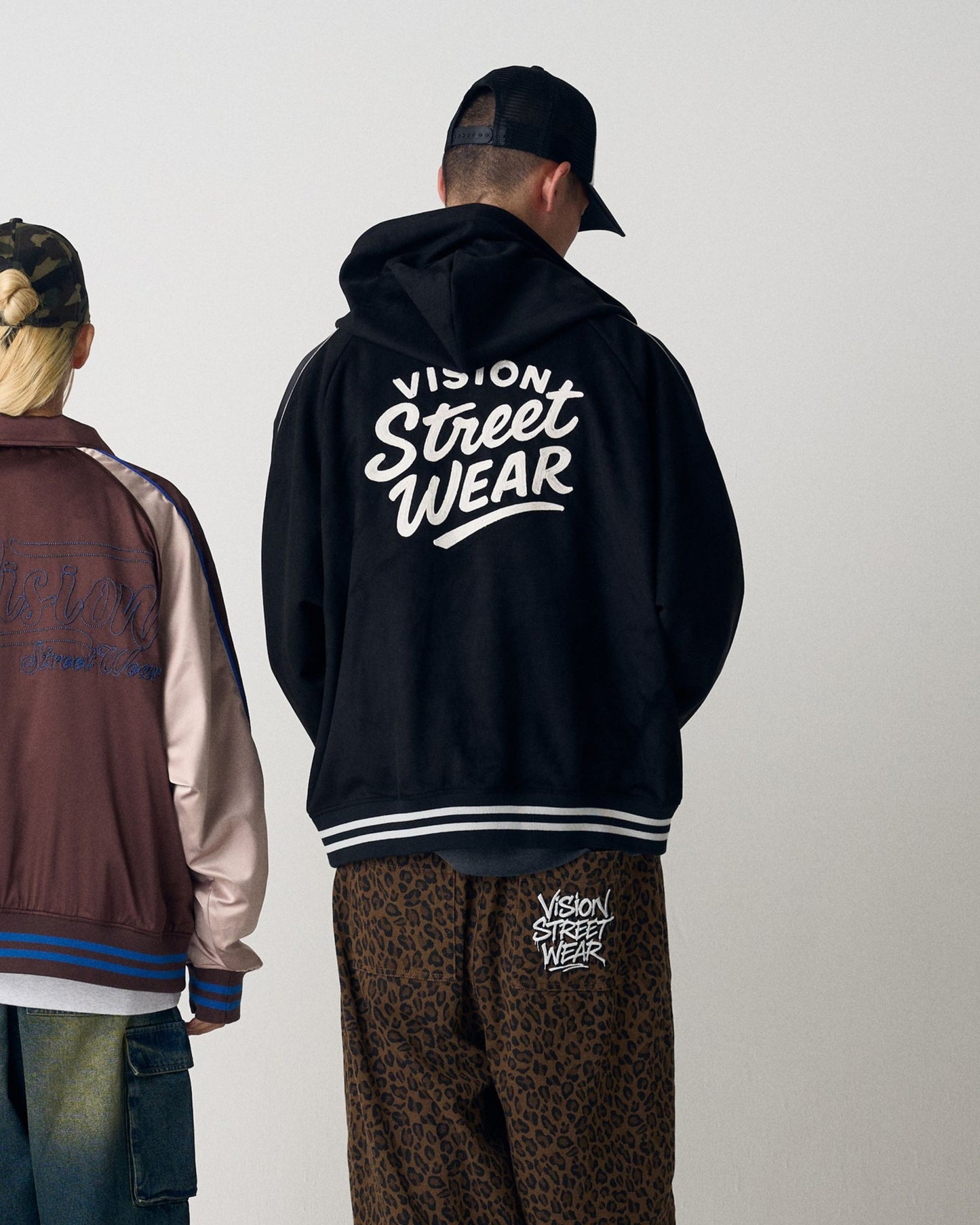 Satin Line Jacket / フェイクスウェードZIPパーカー