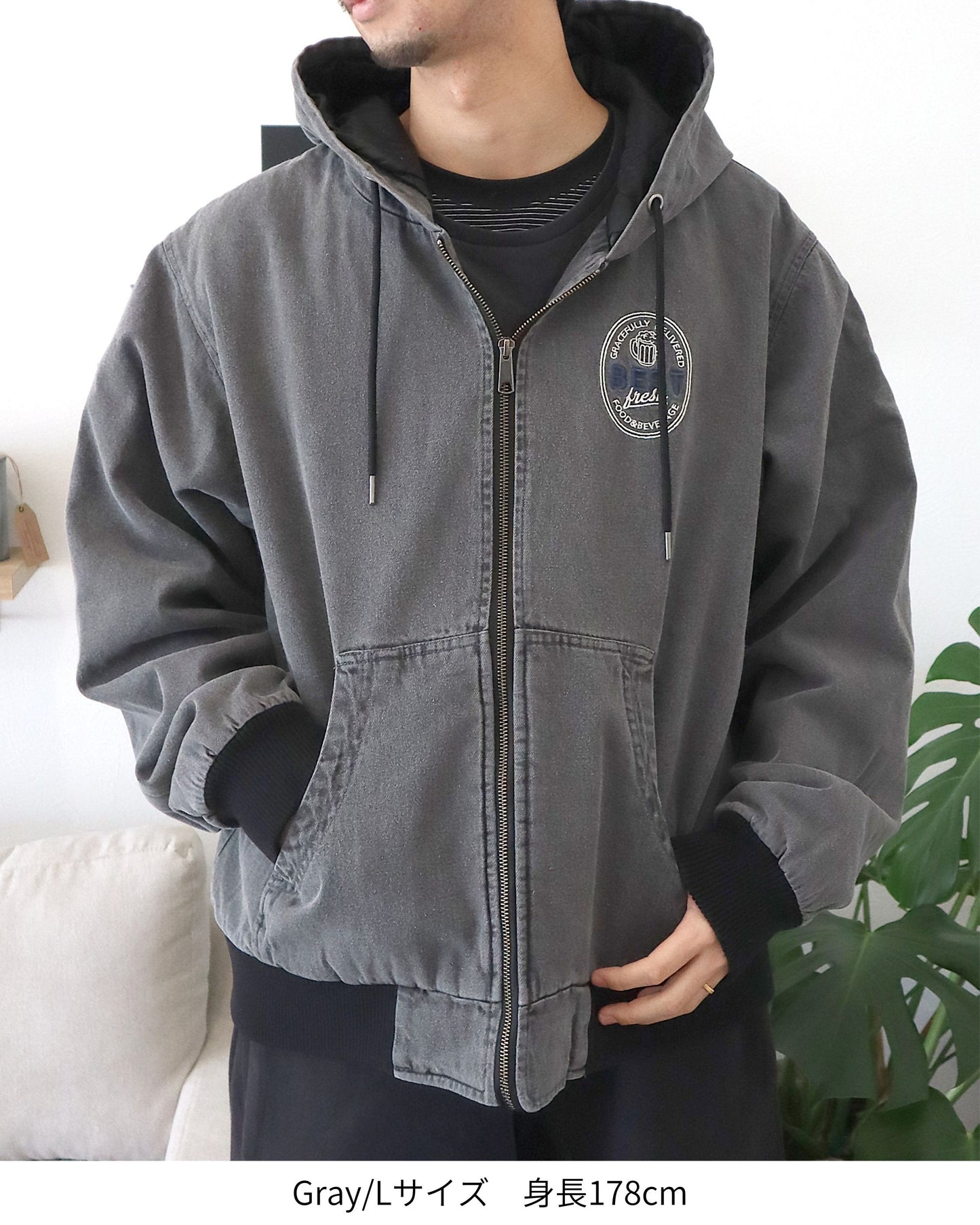 中綿デニムジャケット