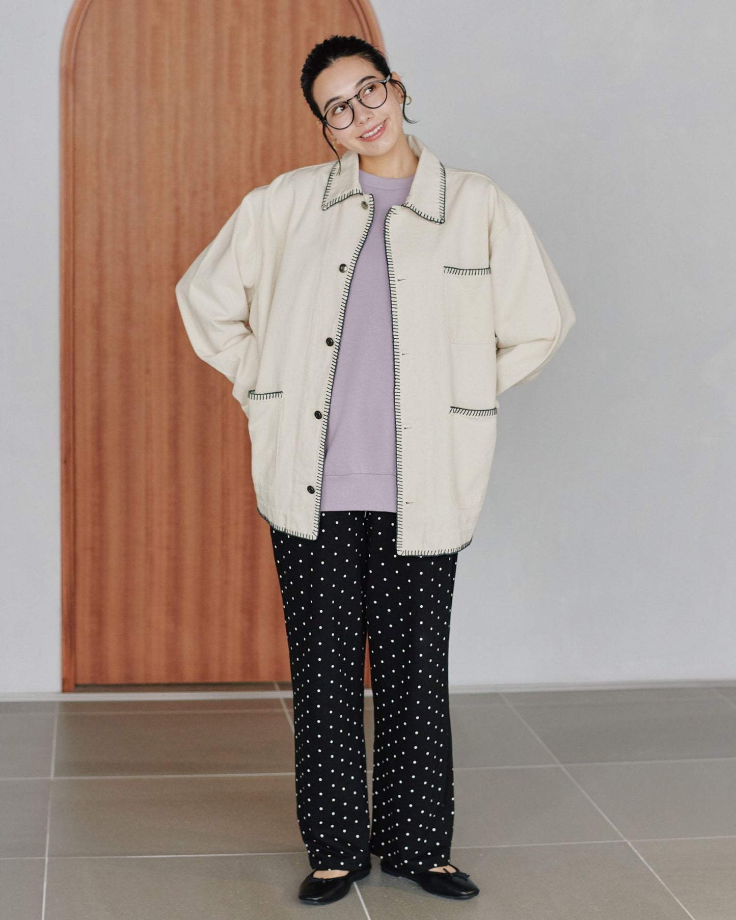 ブランケットステッチ　デニムジャケット