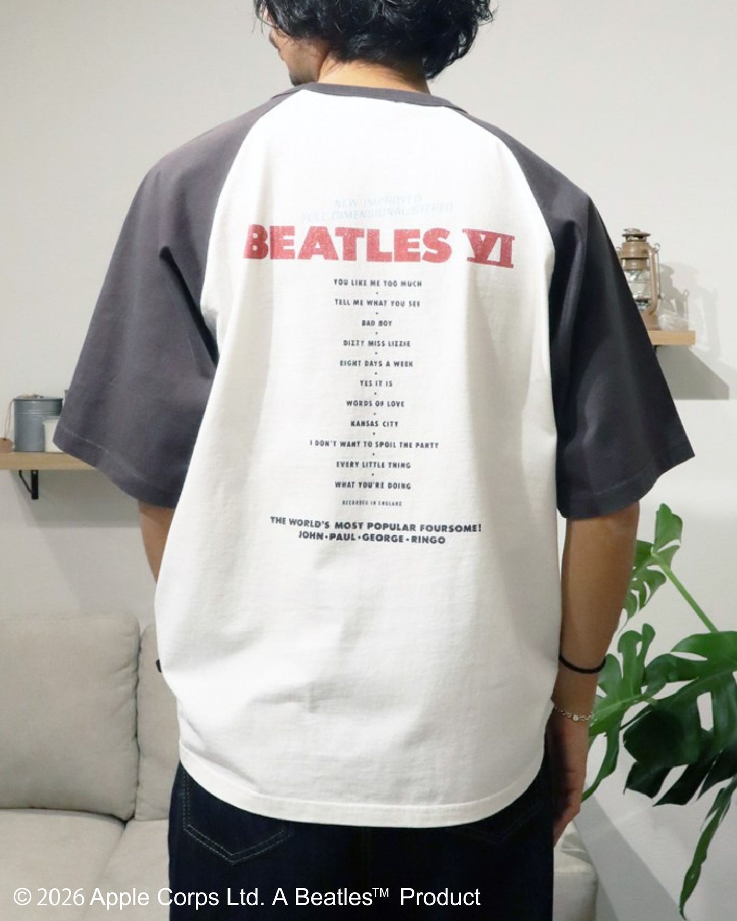 【ビートルズ】レコード柄ラグランT