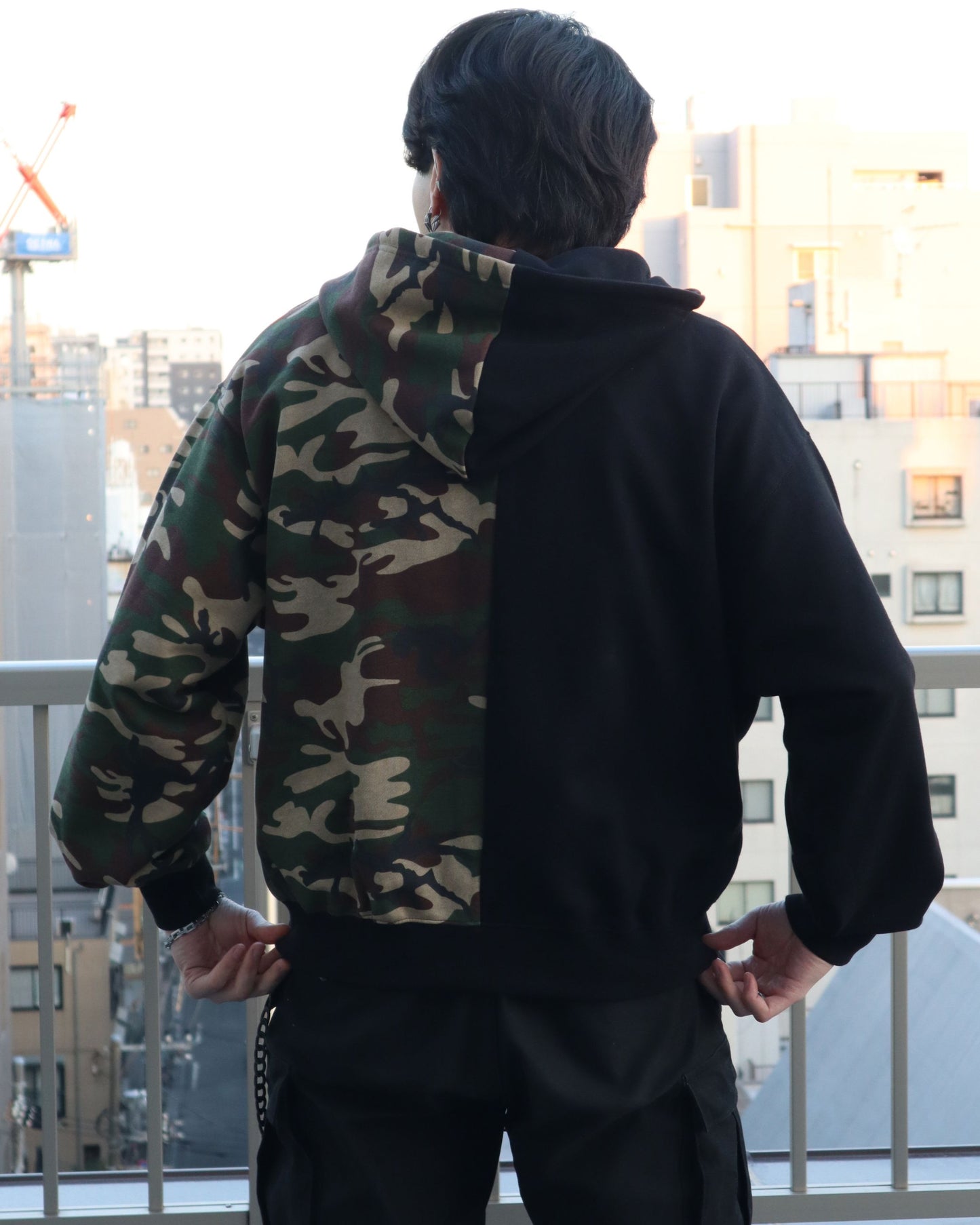 Half Alien ZIP Hoodie / エイリアン切替Wジップパーカー