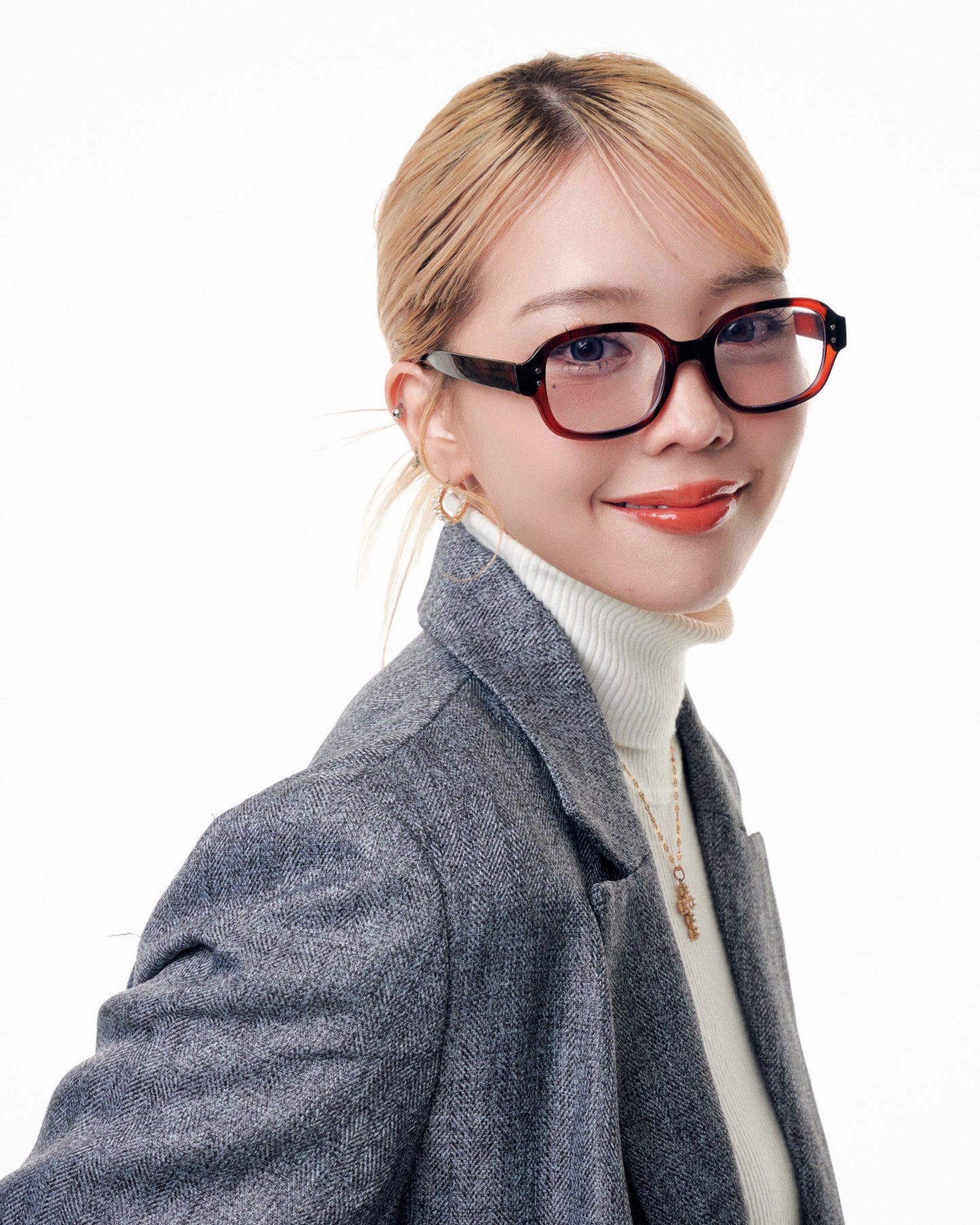 Round fashion glass / クリアメガネ