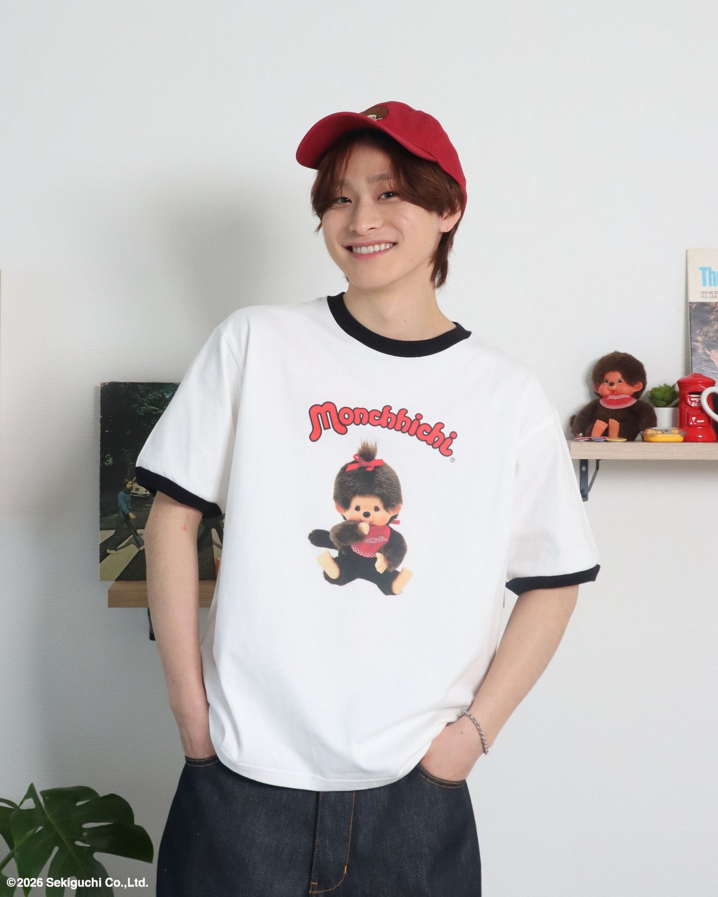 【モンチッチ】リンガーTシャツ