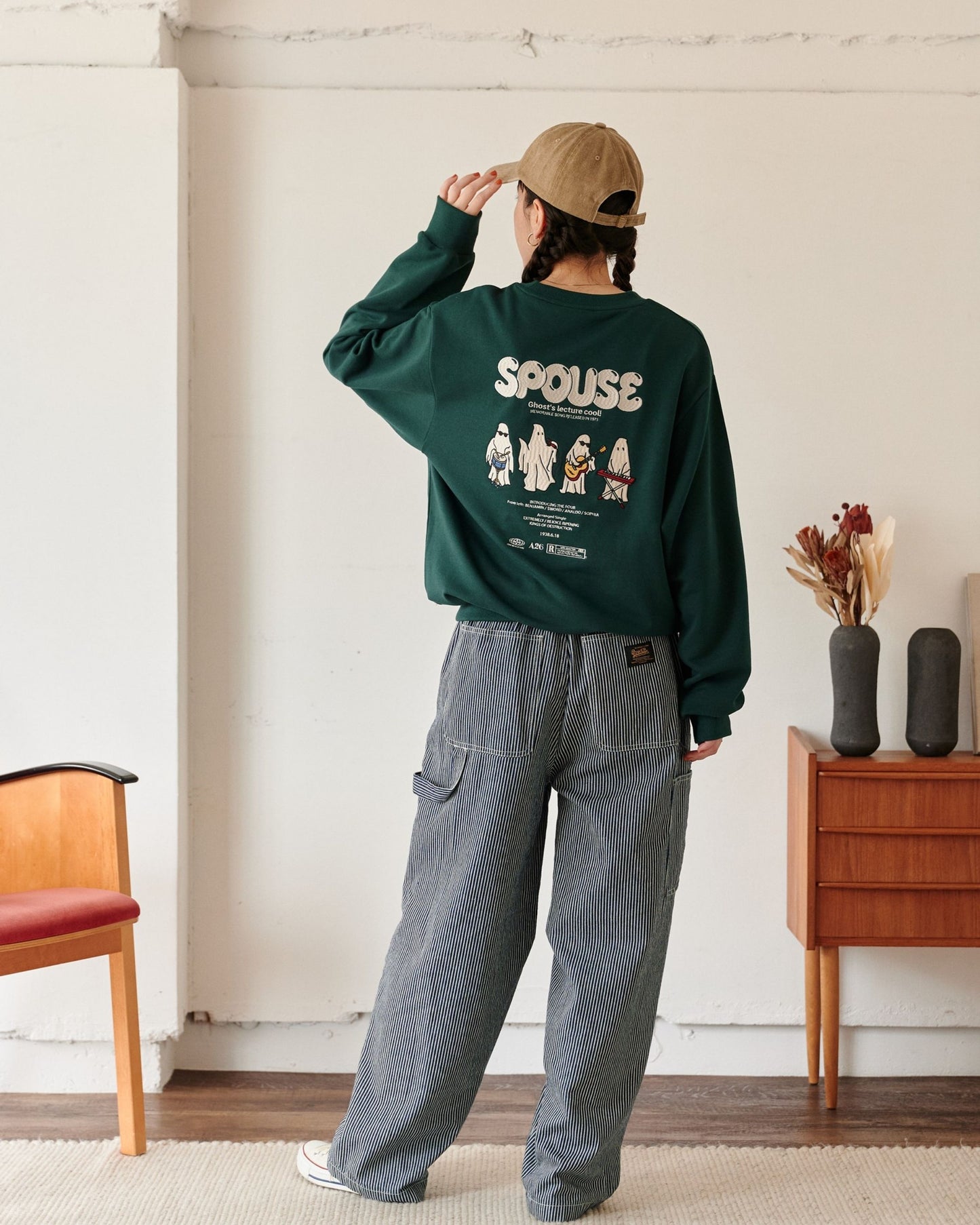 オバケバンド刺繍スウェット
