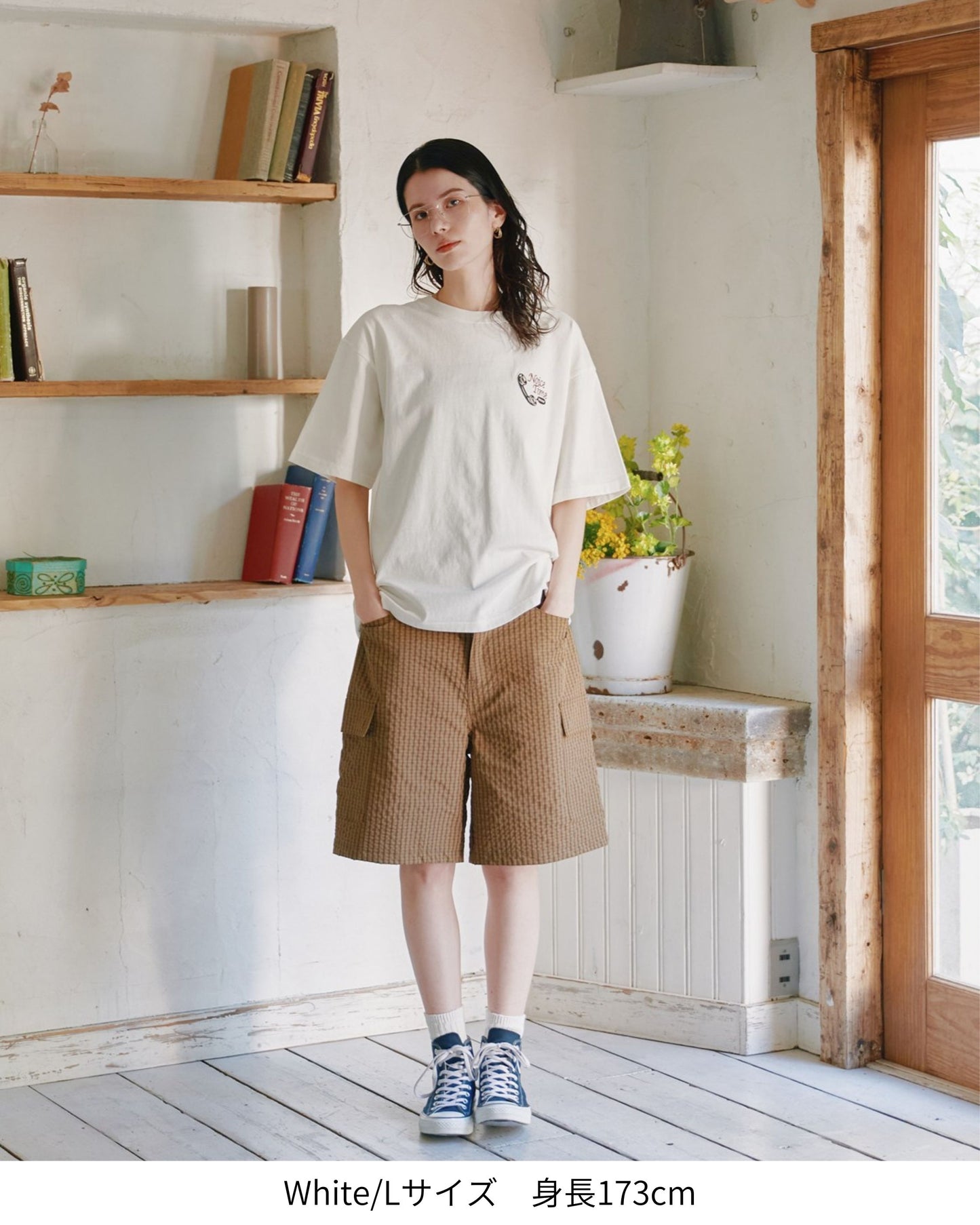 テレフォン ネコ刺繍T