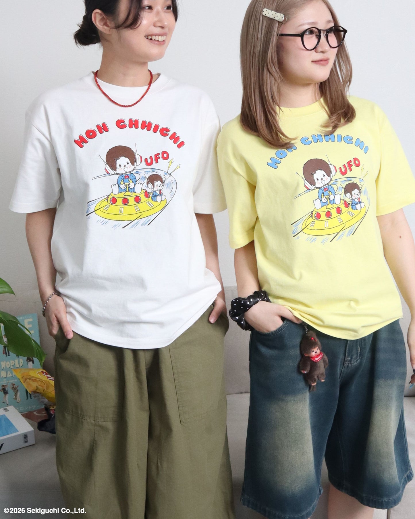 【モンチッチ】UFOイラストTシャツ