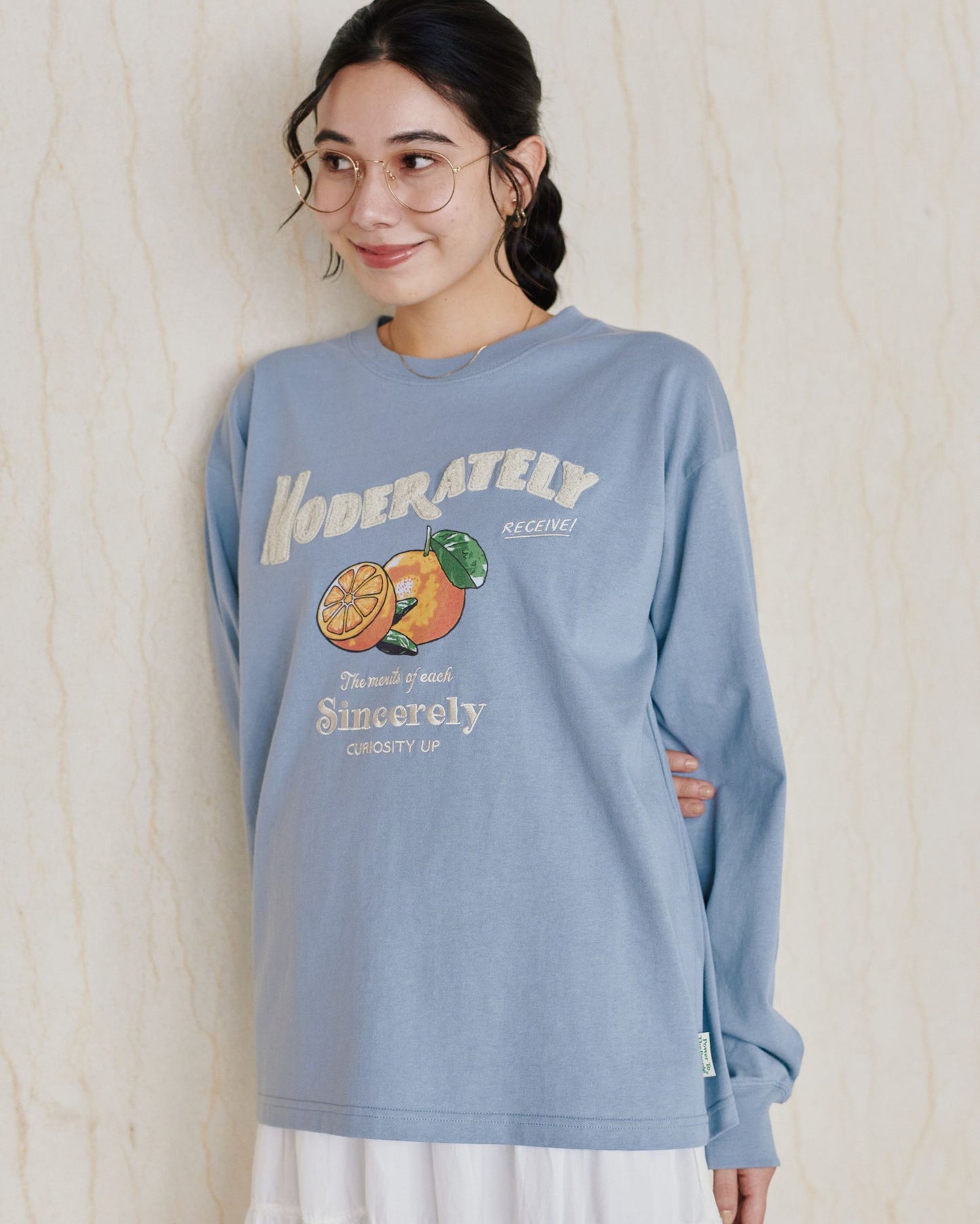 オレンジ柄サガラロゴロンT