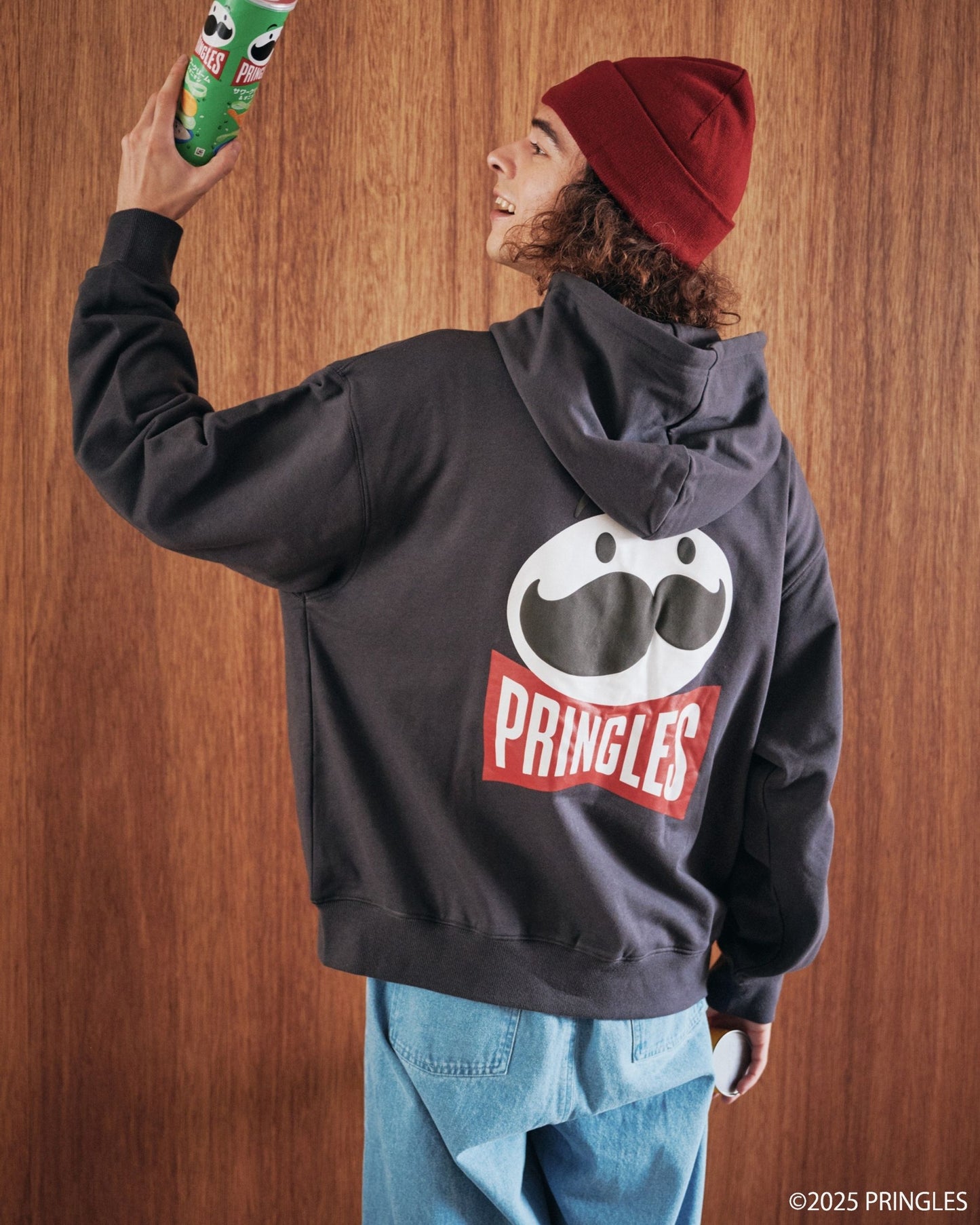 【PRINGLES】Back Face Zip Hoodie