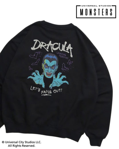 【UNIVERSAL MONSTERS】イラストプリントスウェット　ドラキュラ柄