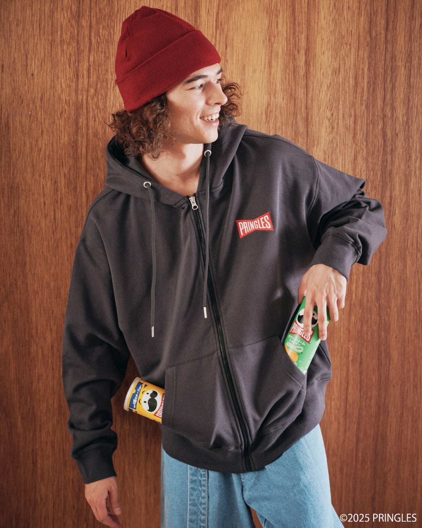 【PRINGLES】Back Face Zip Hoodie