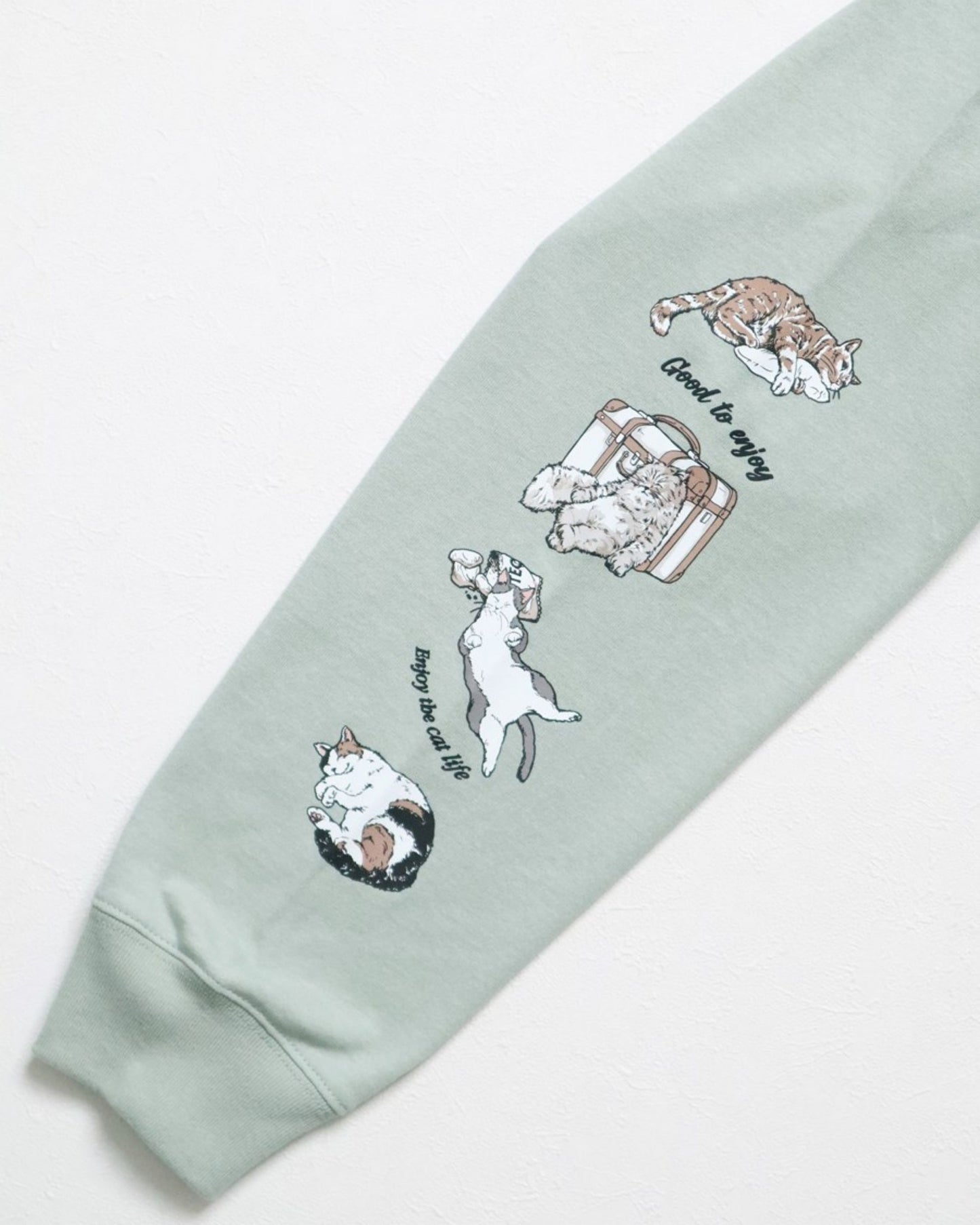 ネコ袖プリントロンT