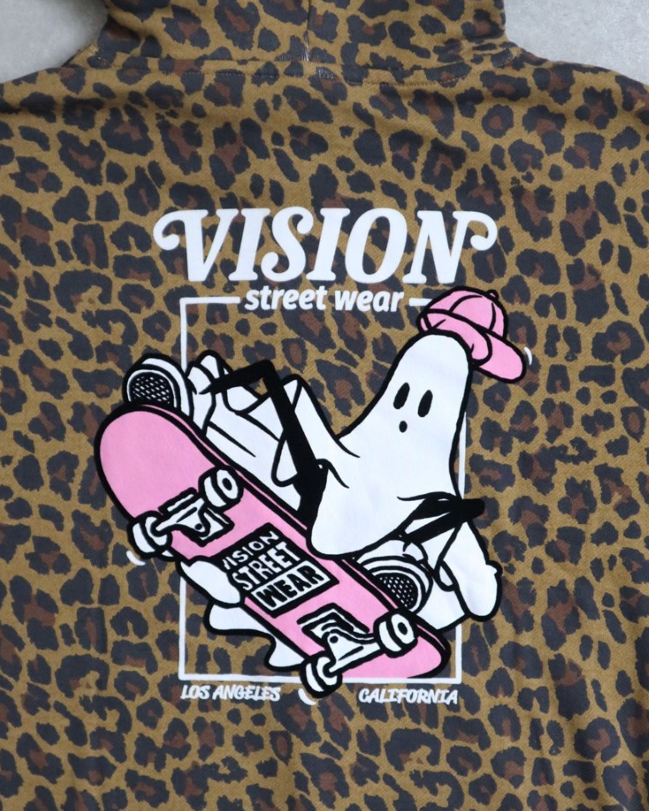 スケートボード VISON STREET WEAR hoodie VISION STREET WEAR】Ghost ZIP Hoodie / 飛び出すゴーストZIPパーカー