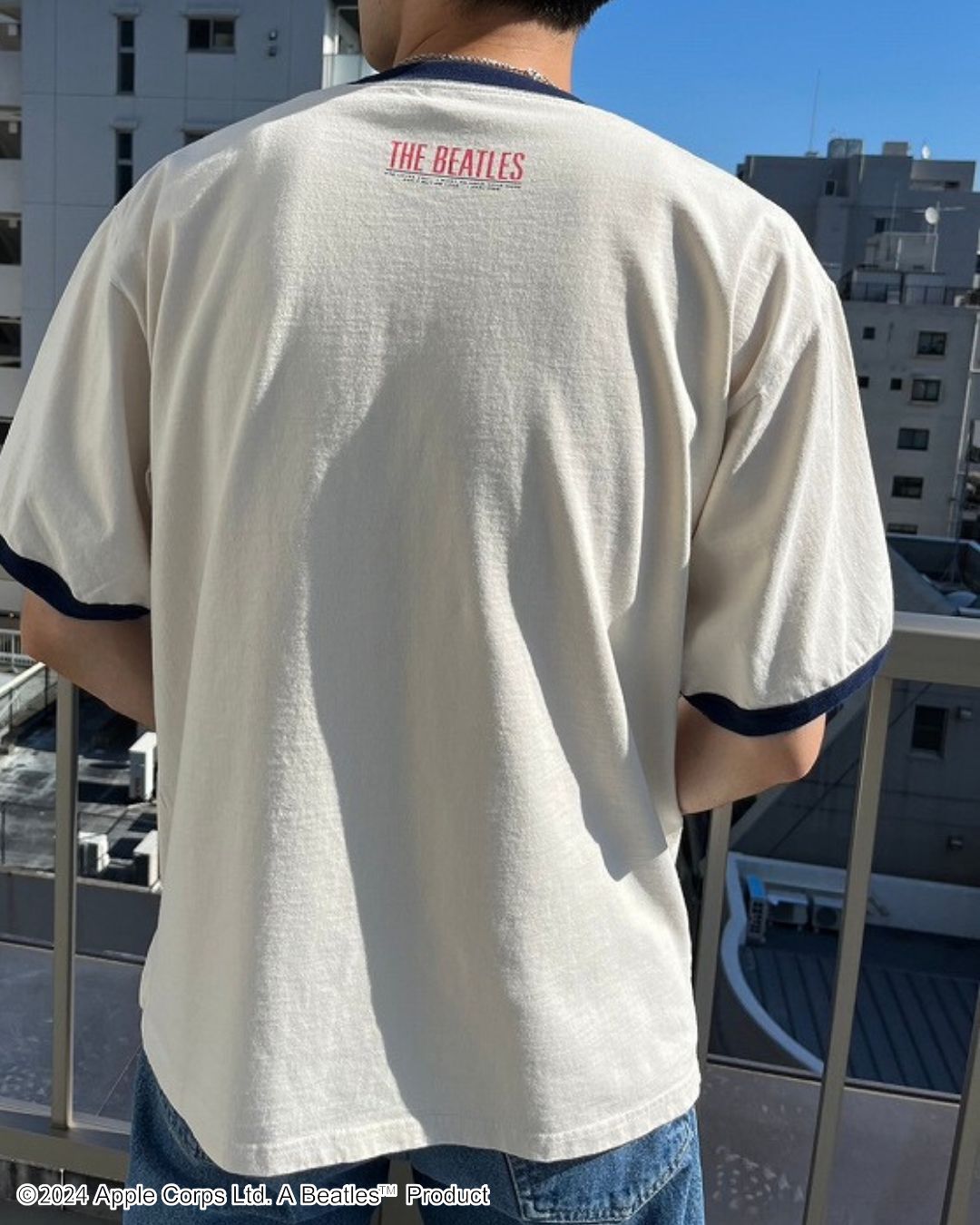 【ビートルズ】プリントリンガーTシャツ