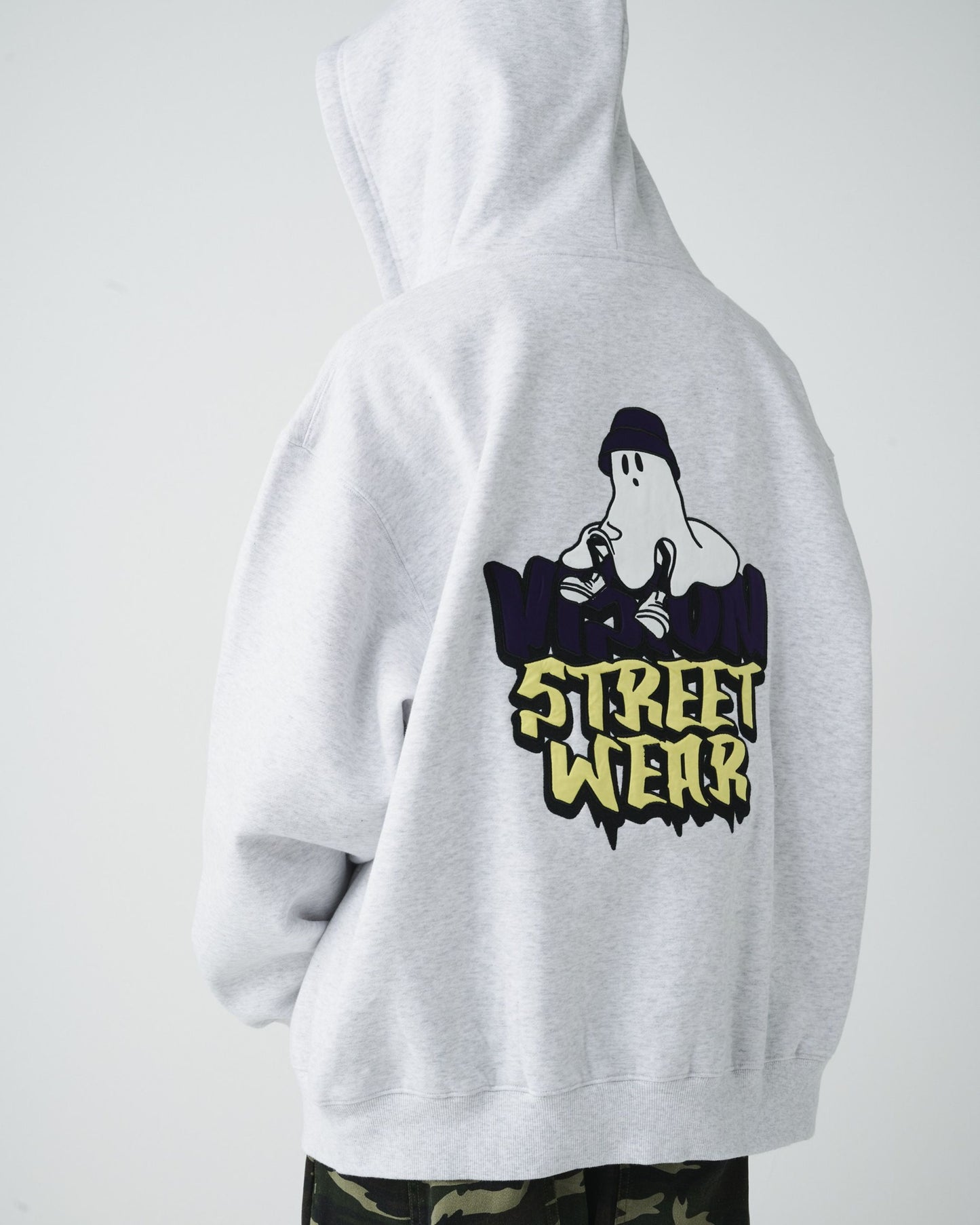 Ghost Satin Zip Hoodie