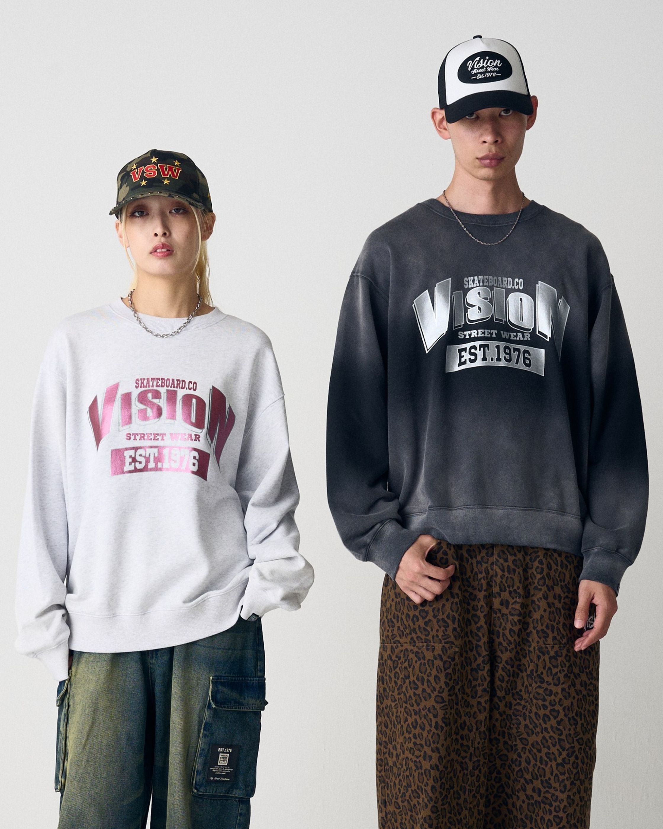 VISION STREET WEAR】Bleach College Sweat / 箔プリントロゴ