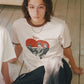 【ビートルズ】ハート柄リンガーT