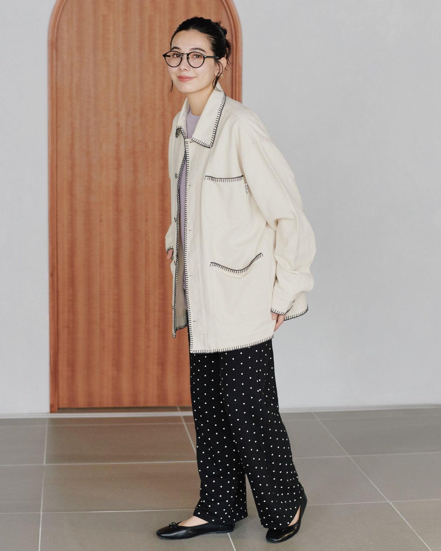 ブランケットステッチ　デニムジャケット