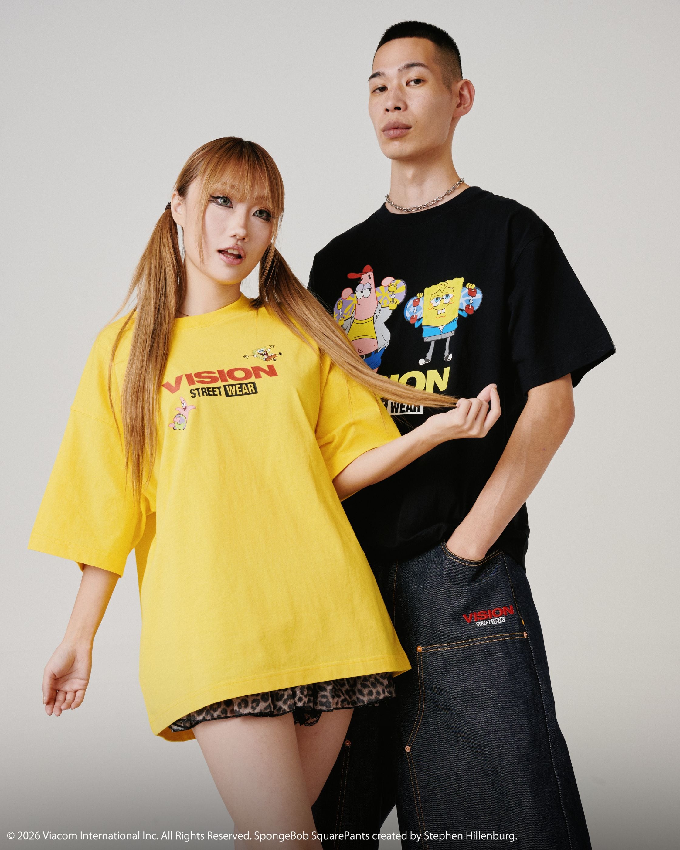スポンジ・ボブコラボ】SkaterTee / スケーターグラフィックTシャツ