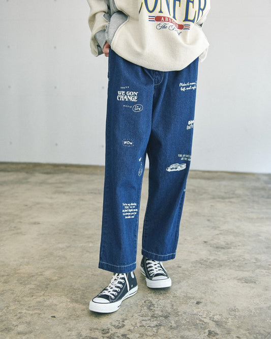 Doodle Denim Pants