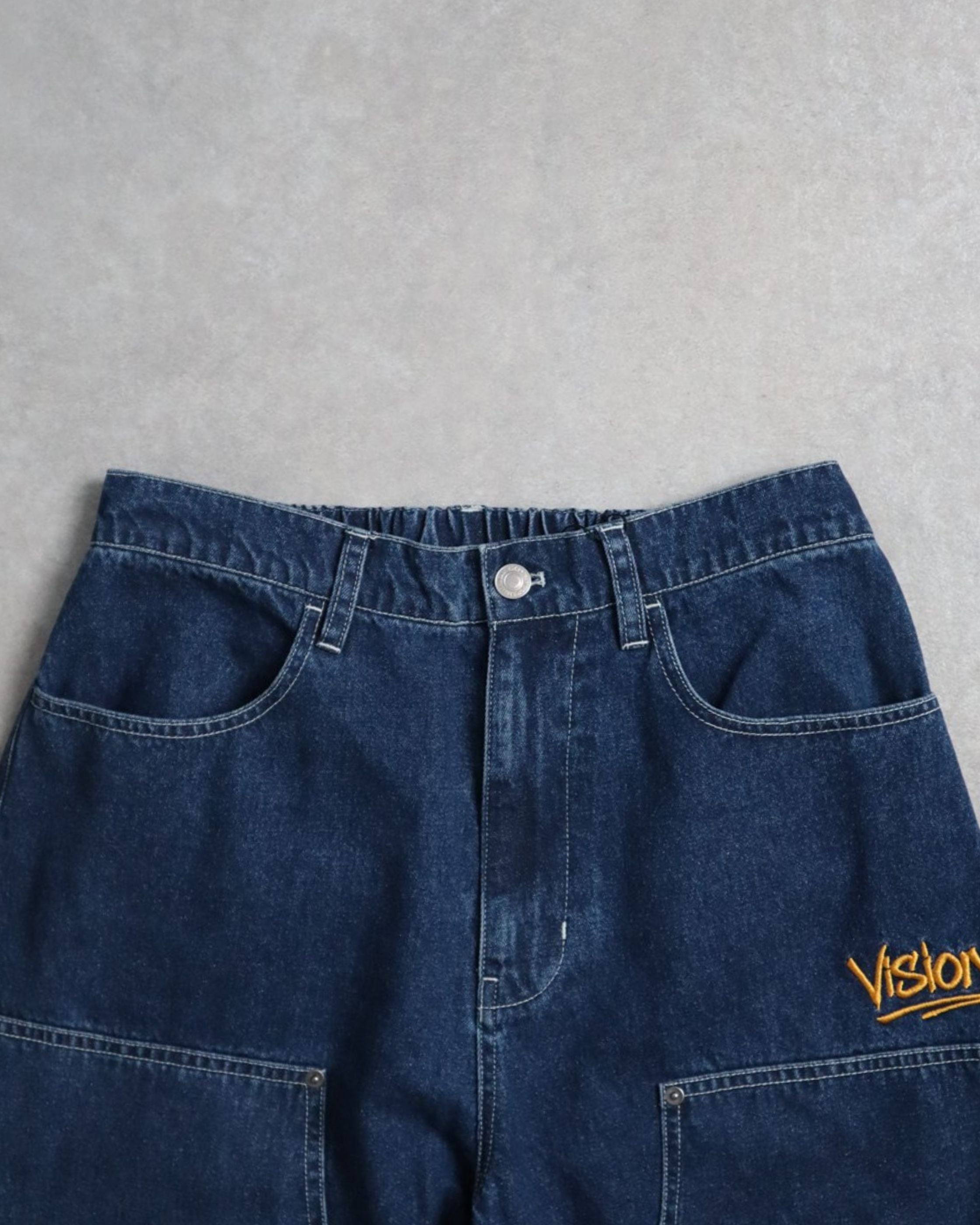 VISION STREET WEAR】Double Knee Denim / ロゴ刺繍ダブルニー デニム