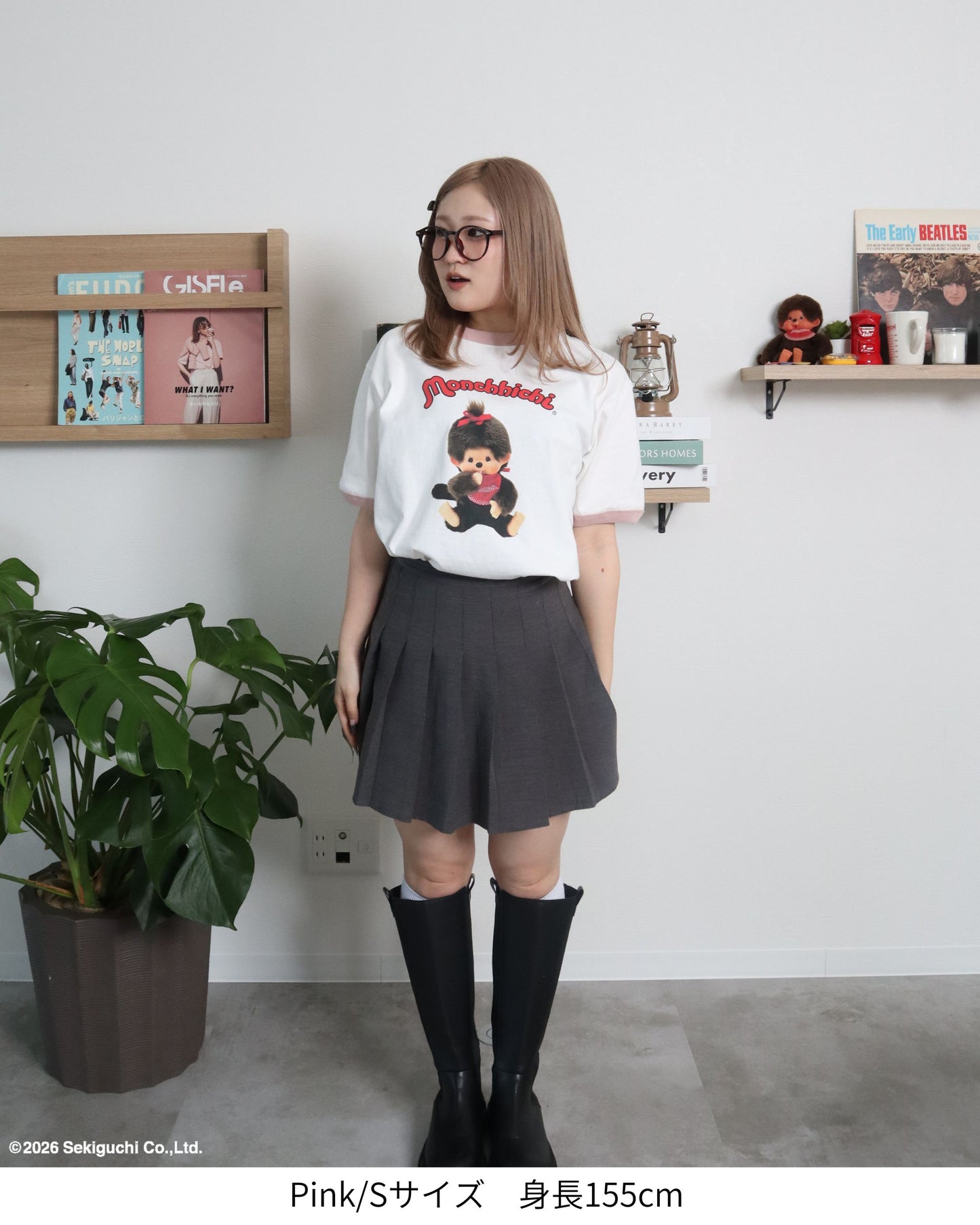 【モンチッチ】リンガーTシャツ