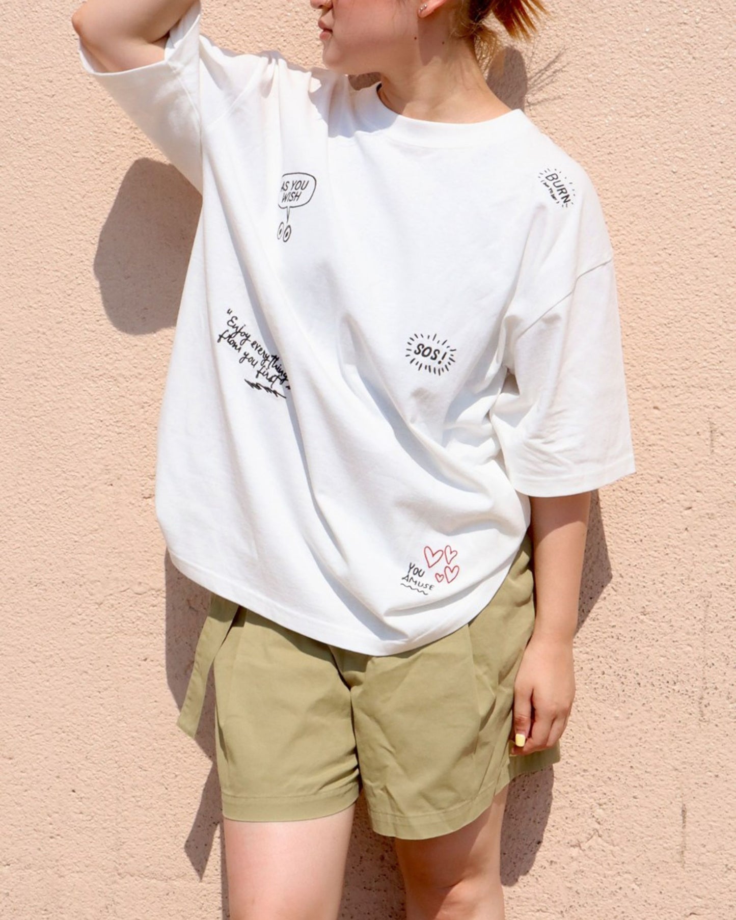 Graffiti embroidered T-shirt