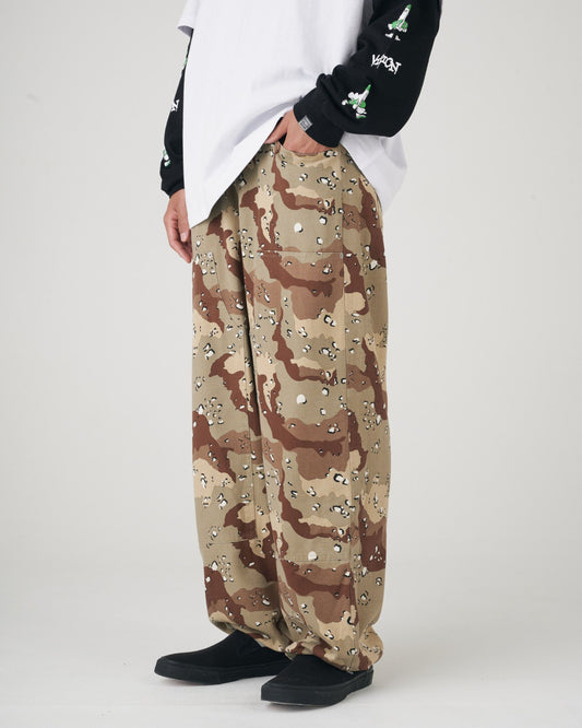 Double Knee Camo Pants / ウエストドローコード ダブルニーカモパンツ