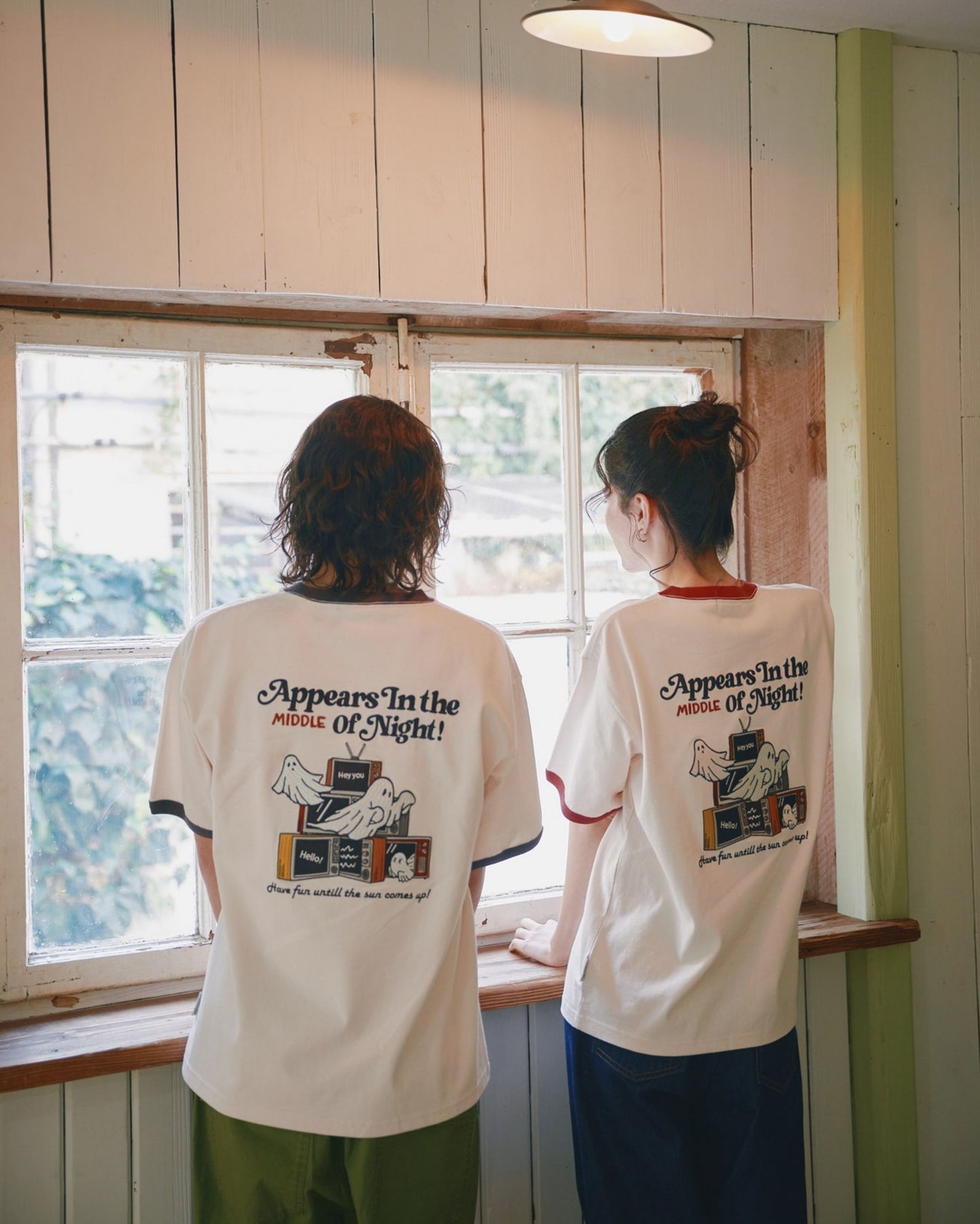 ミッドナイトオバケ刺繍T