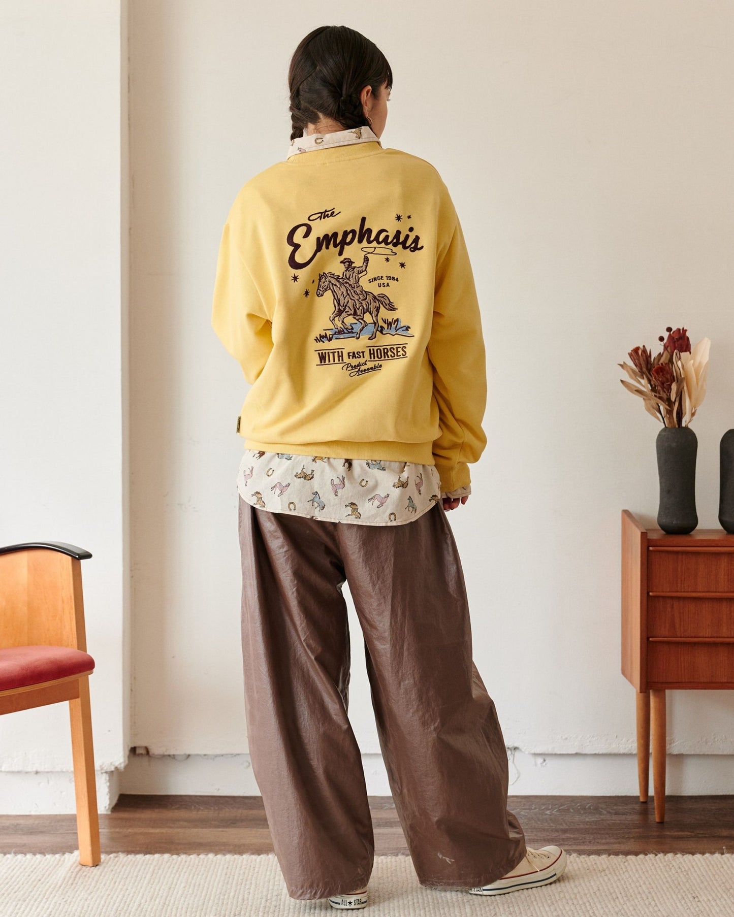 レトロ総柄シャツ