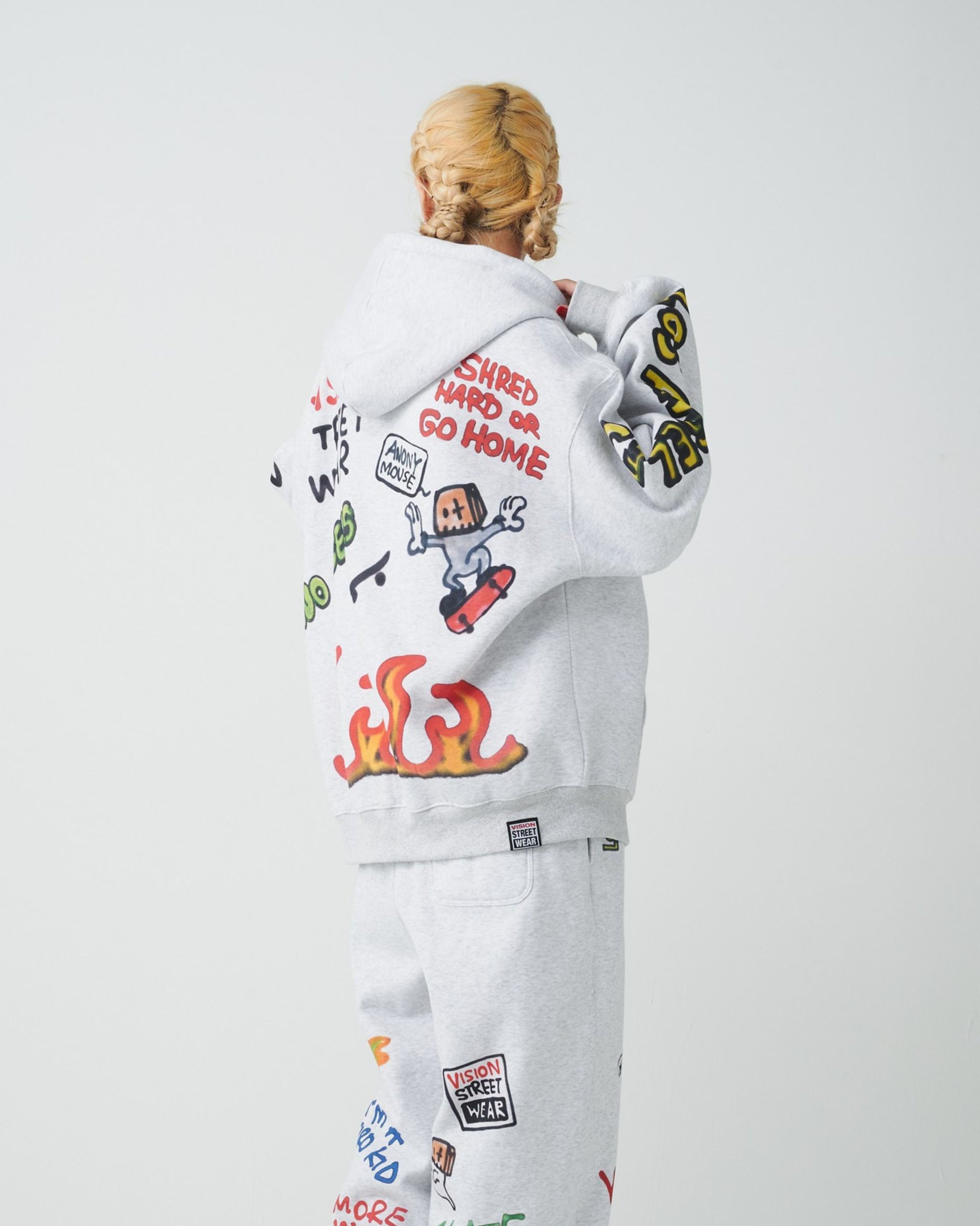 【guernika】All-Print  Zip Hoodie / スプレーアート総柄 Wジップパーカー