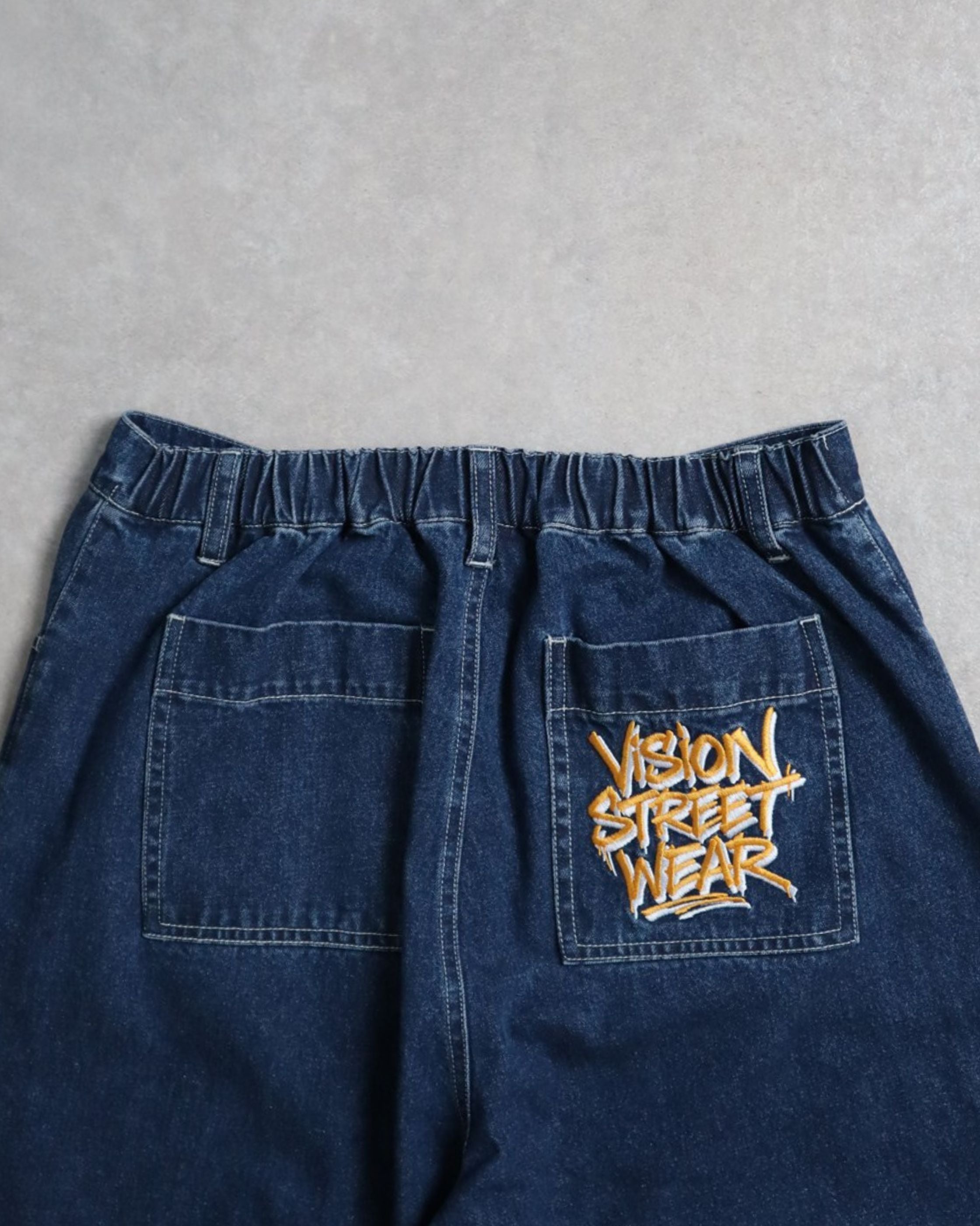 VISION STREET WEAR】ouble Knee Denim / ロゴ刺繍ダブルニー デニム