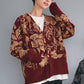 Soft Jacquard Knit Cardigan