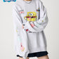 【スポンジ・ボブコラボ】Racing Sweatshirt / 袖プリントコラボスウェット