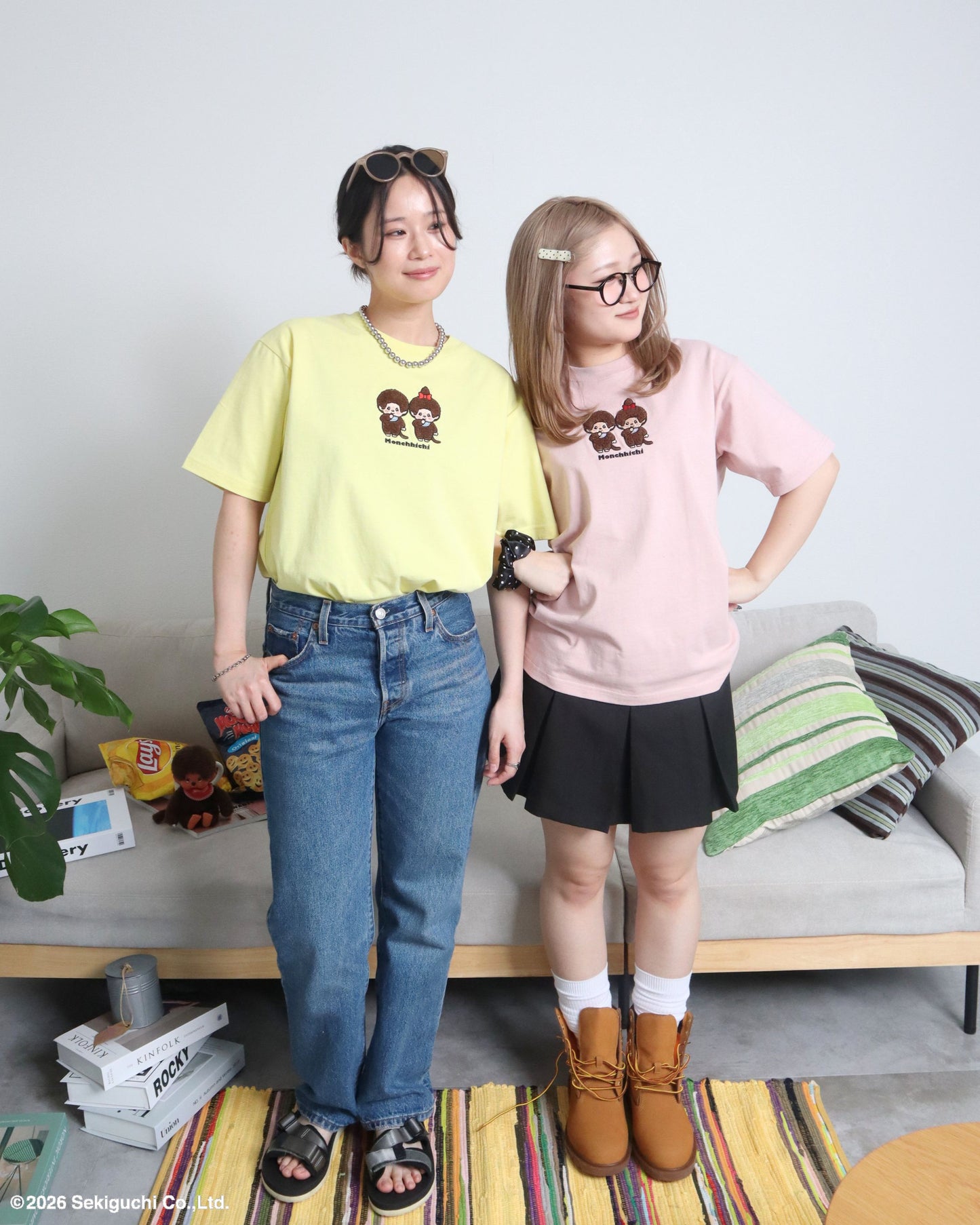 【モンチッチ】刺繍Tシャツ