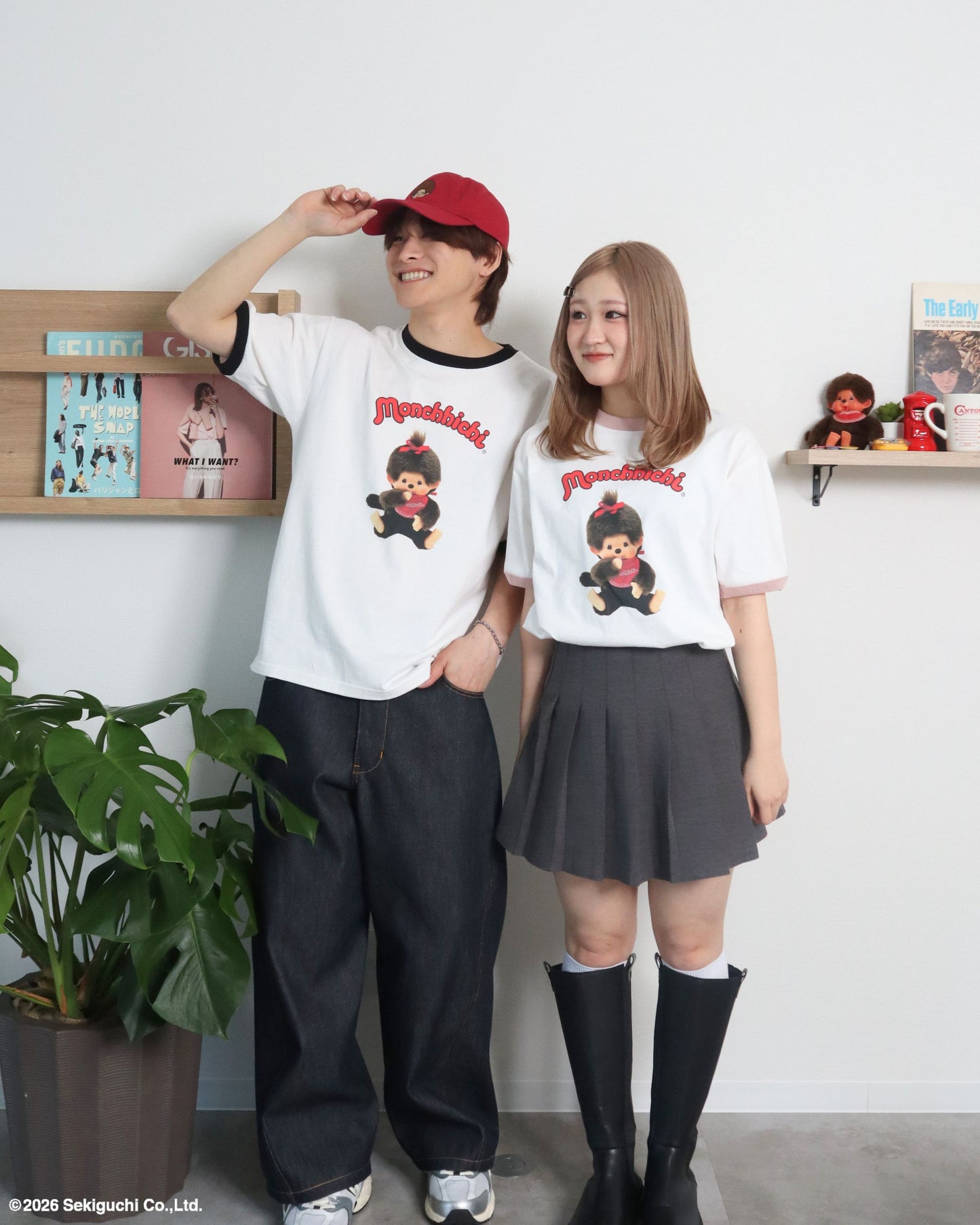 【モンチッチ】リンガーTシャツ