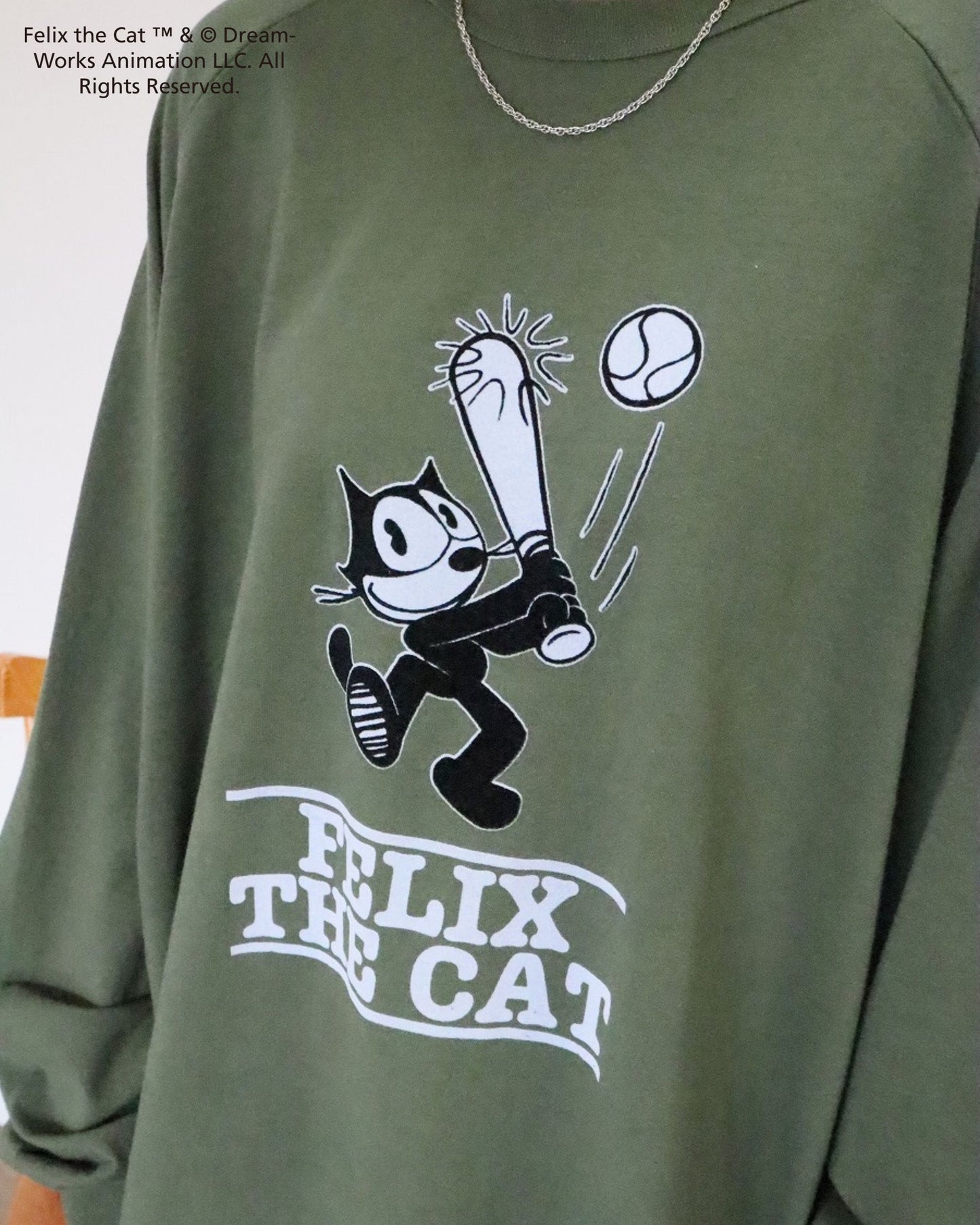 【FELIX THE CAT】ラグランフロッキーロンTee