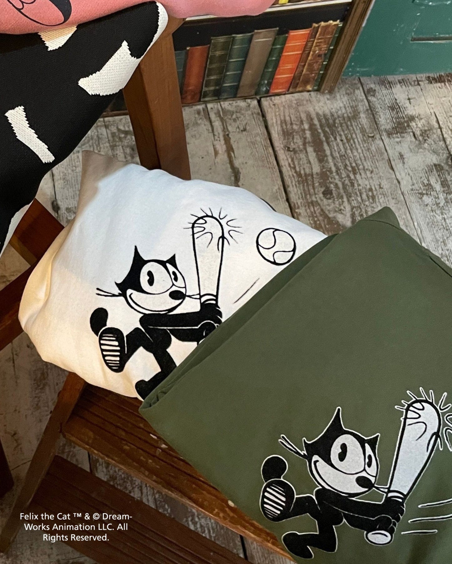 【FELIX THE CAT】ラグランフロッキーロンTee